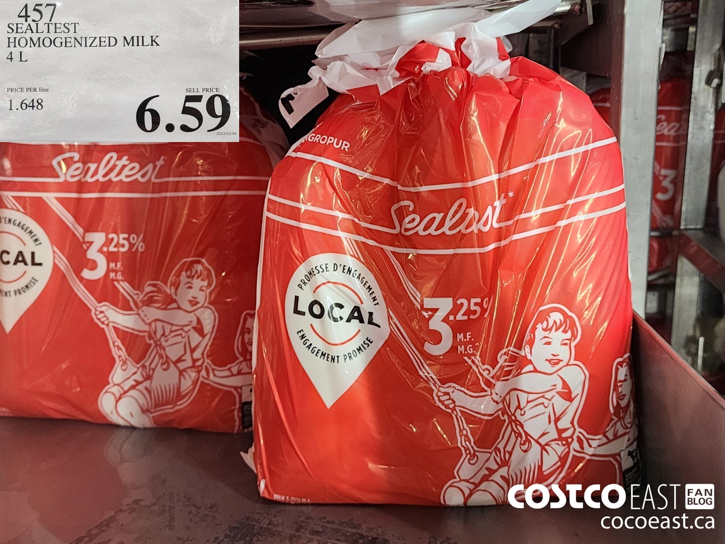 457 SEALTEST HOMOGENIZED MILK 4L $6.59