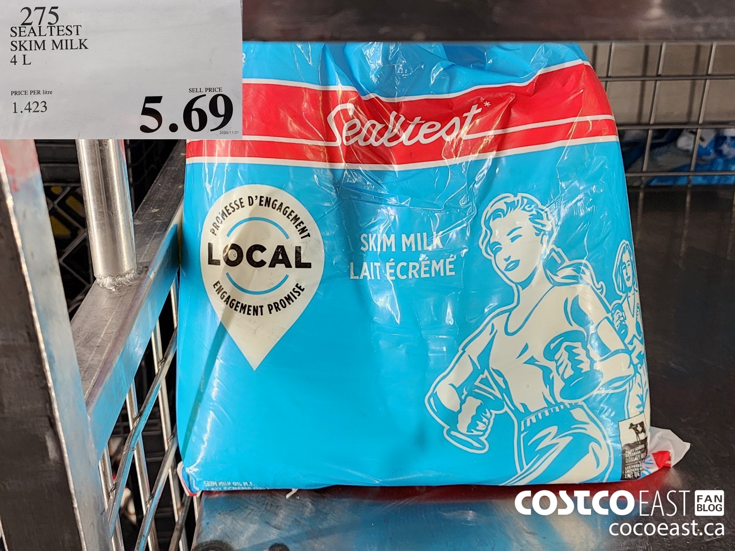 275 SEALTEST SKIM MILK 4 L $5.69