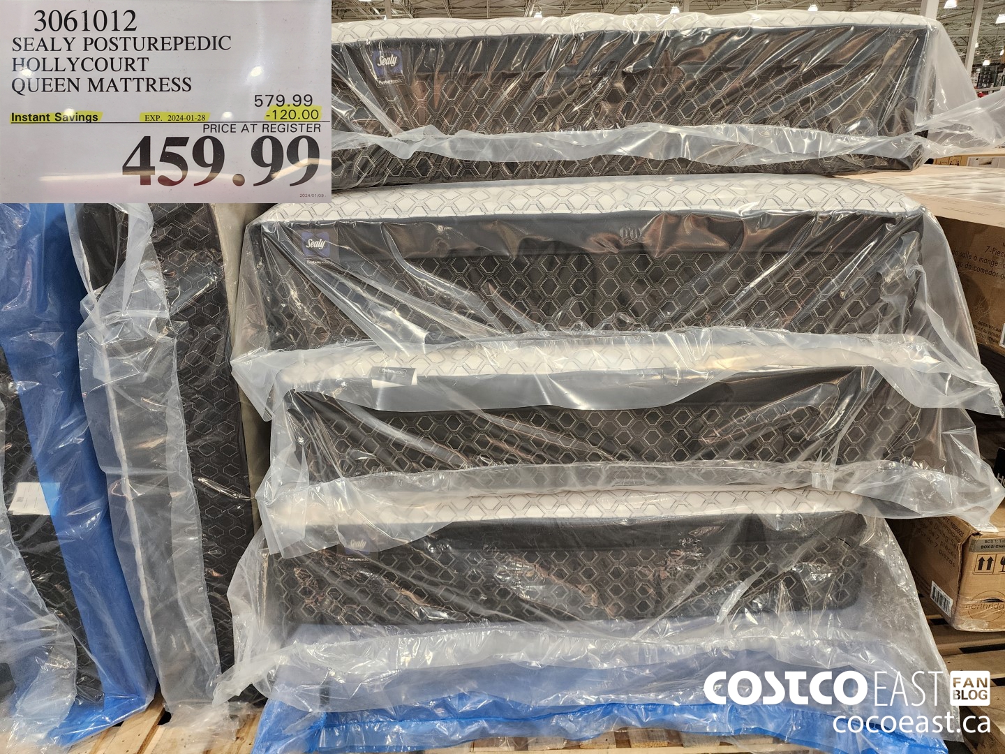 3061012 SEALY POSTUREPEDIC HOLLYCOURT QUEEN MATTRESS ($120.00 INSTANT SAVINGS EXPIRES ON 2024-01-28) $459.99