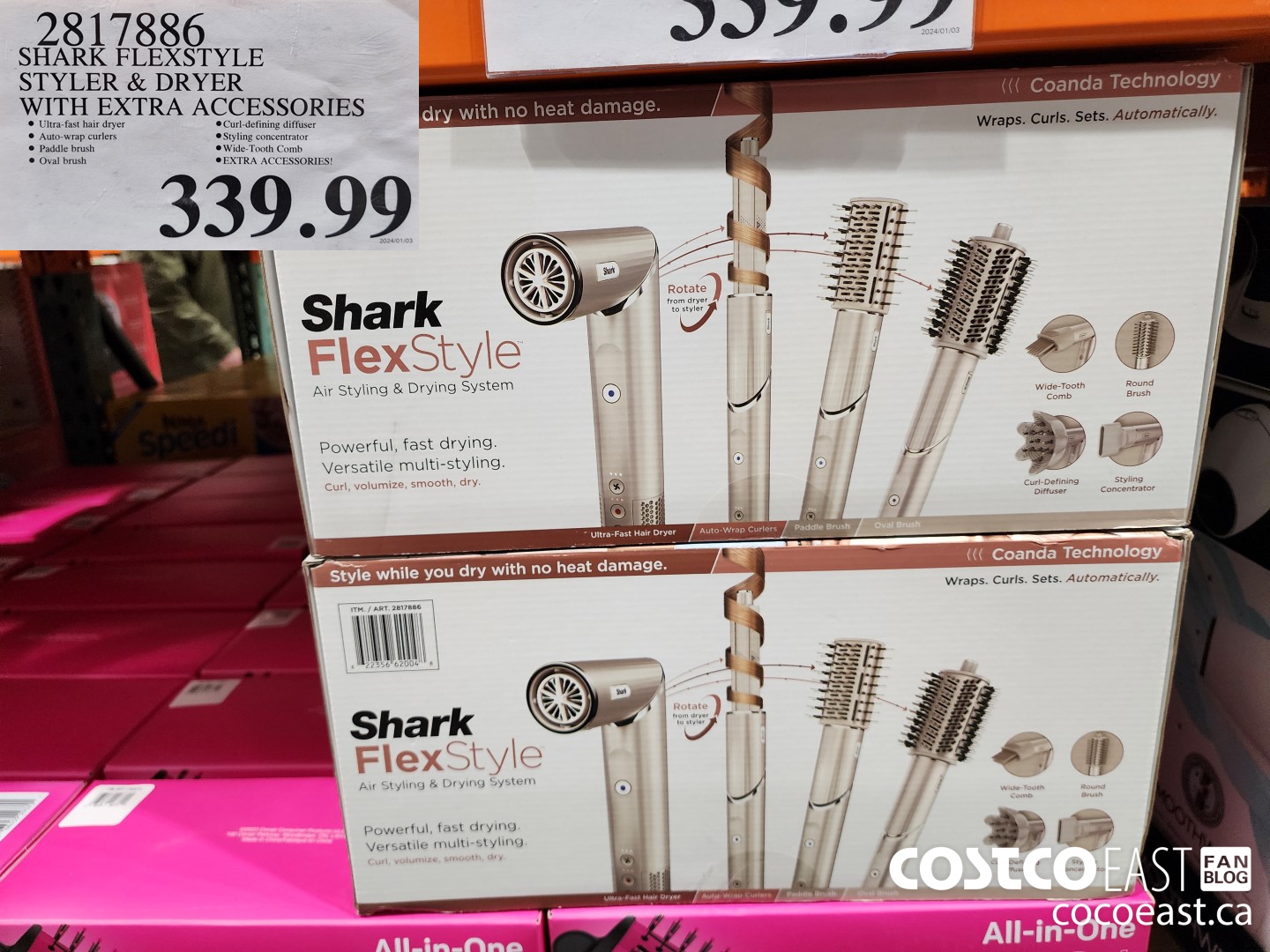 2817886 SHARK FLEXSTYLE STYLER & DRYER WITH EXTRA ACCESSORIES $339.99