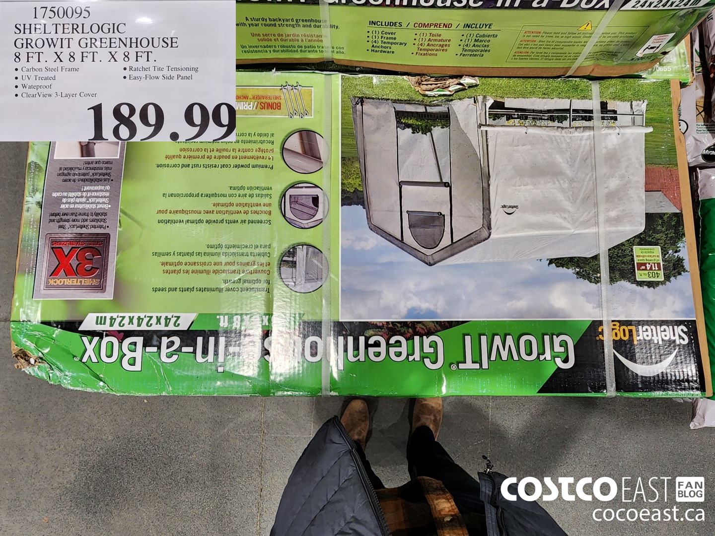 1750095 SHELTERLOGIC GROWN GREENHOUSE 8 FT. X 8 FT. X 8 FT. $189.99