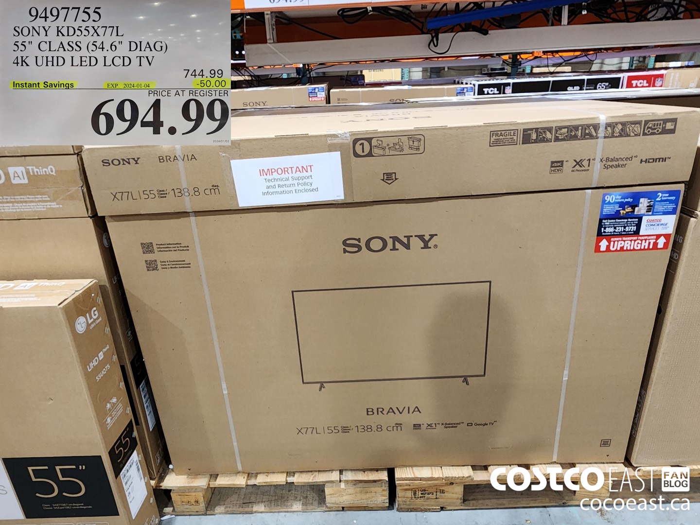 9497755 SONY KD55X77L 55