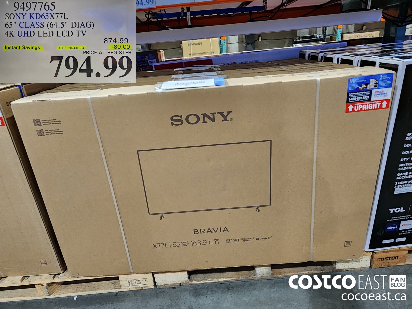 9497765 SONY KD65X77L 65