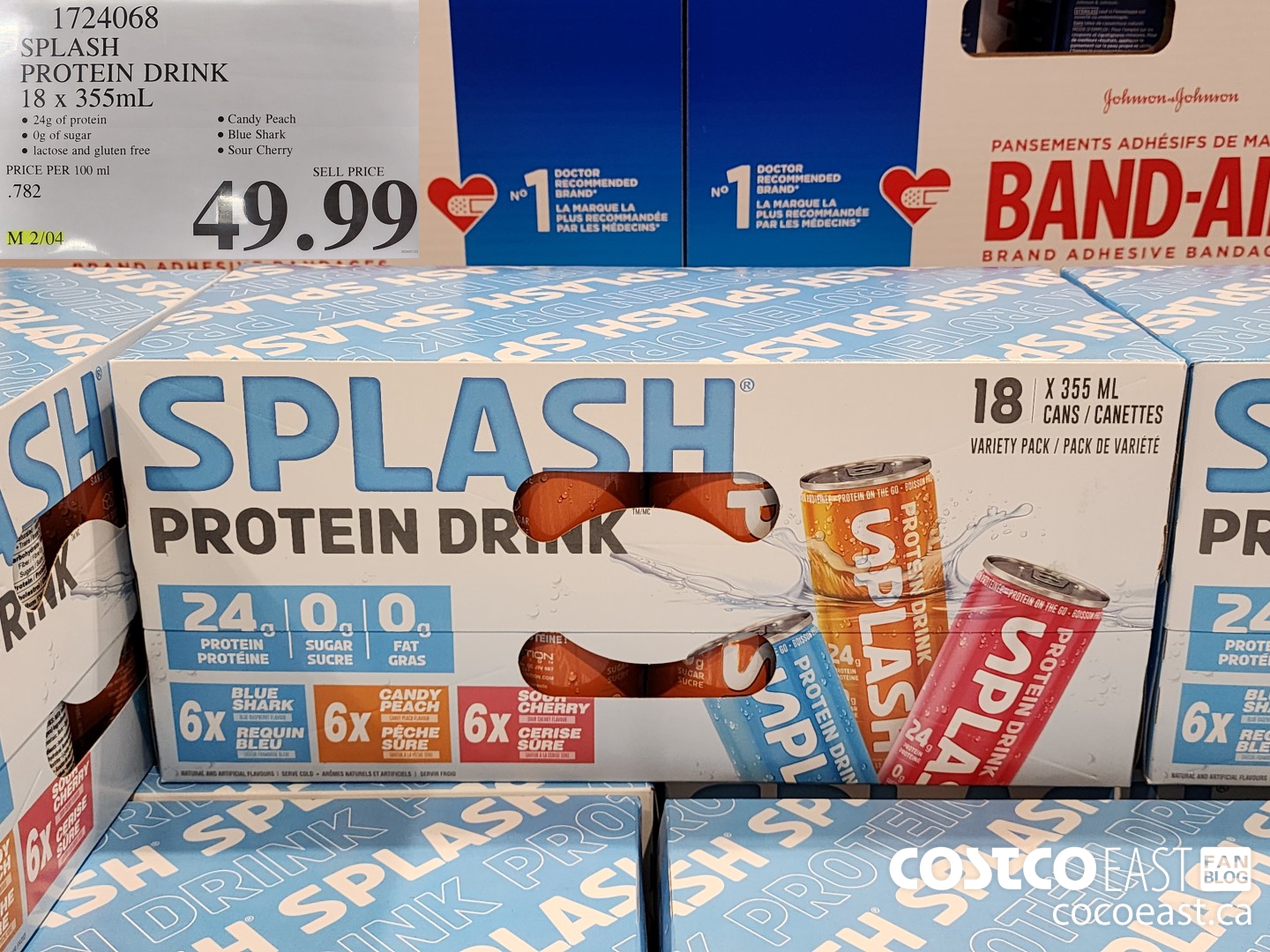 1724068 SPLASH PROTEIN DRINK 18 x 355 ML $49.99