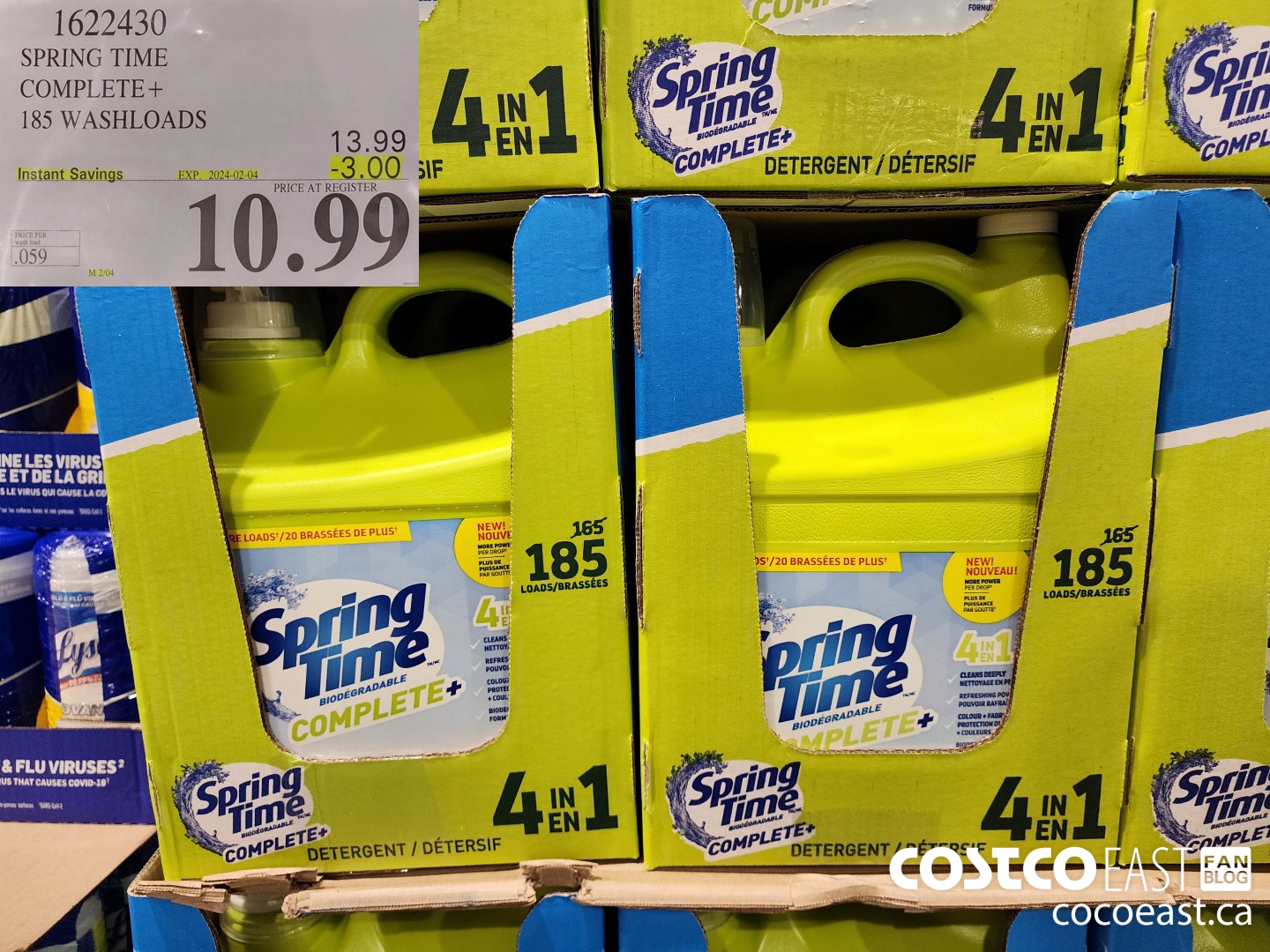 1622430 SPRING TIME COMPLETE+ 185 washloads ($3.00 INSTANT SAVINGS EXPIRES ON 2024-02-04) $10.99
