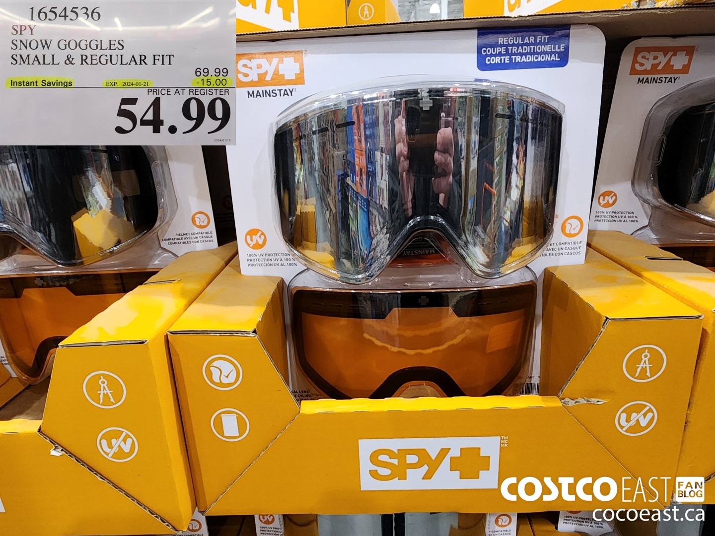 1654536 SPY SNOW GOGGLES SMALL & REGULAR FIT ($15.00 INSTANT SAVINGS EXPIRES ON 2024-01-21) $54.99