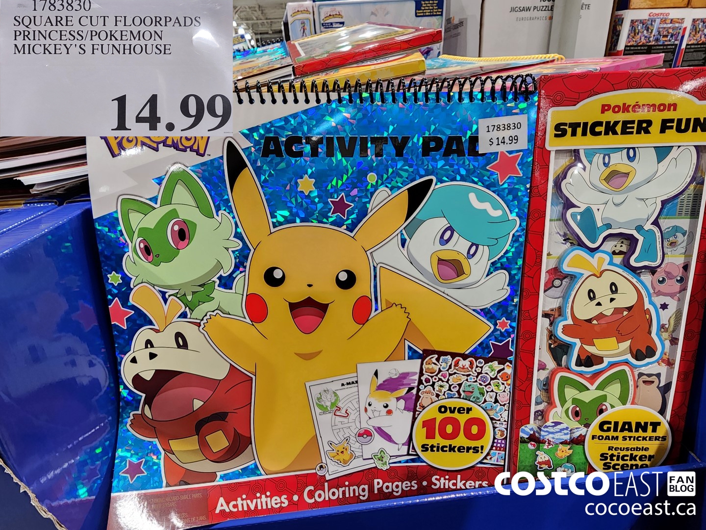 1783830 SQUARE CUT FLOORPADS PRINCESS/POKEMON MICKEY'S FUNHOUSE $14.99