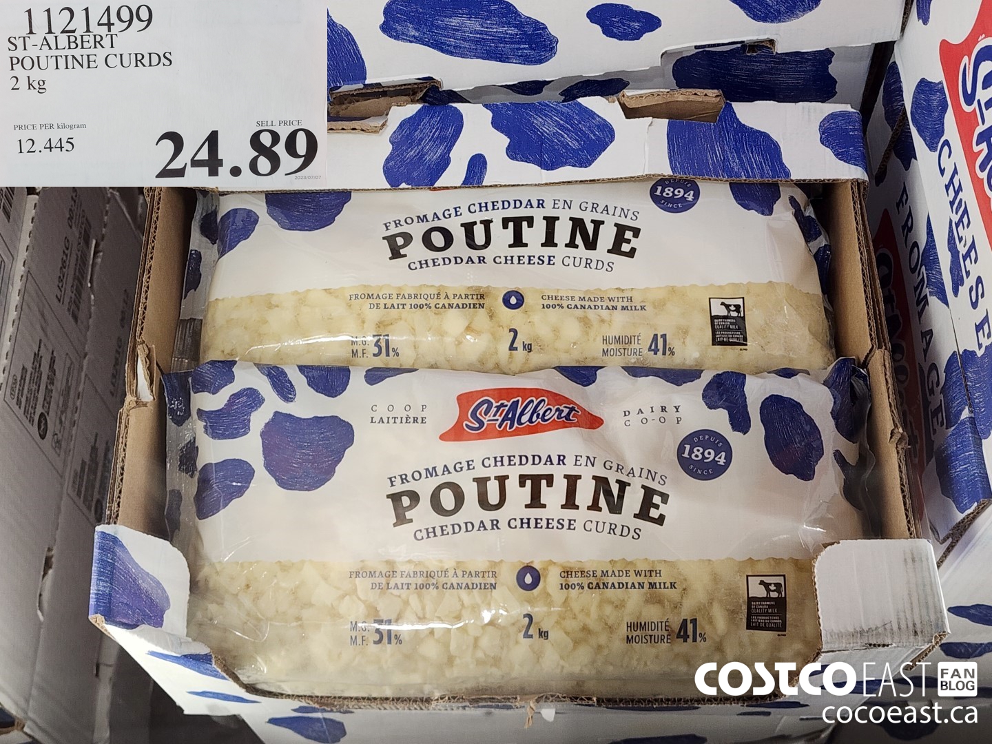 1121499 ST-ALBERT POUTINE CURDS 2 kg $24.89