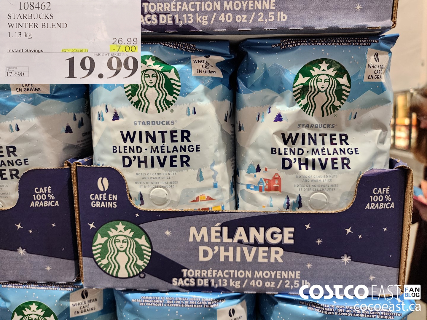 108462 STARBUCKS WINTER BLEND 1.13 KG ($7.00 INSTANT SAVINGS EXPIRES ON 2024-01-14) $19.99