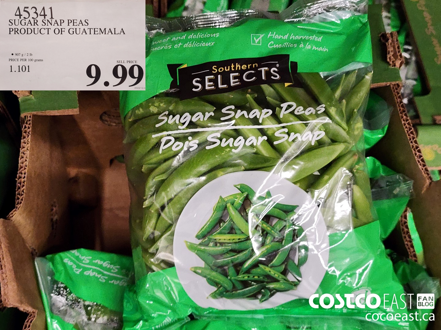 45341 SUGAR SNAP PEAS PRODUCT OF GUATEMALA $9.99