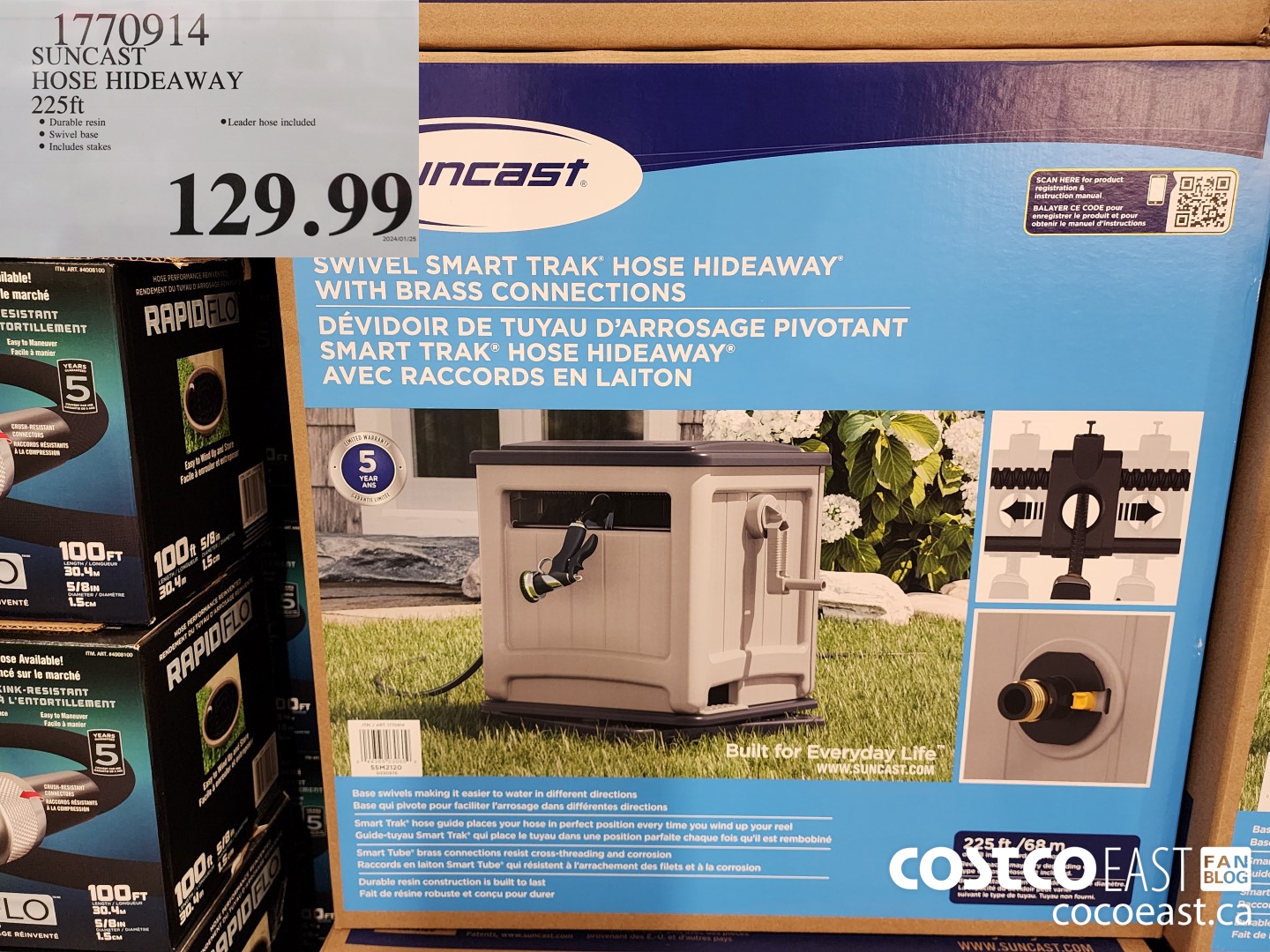 1770914 SUNCAST HOSE HIDEAWAY 225 FT $129.99