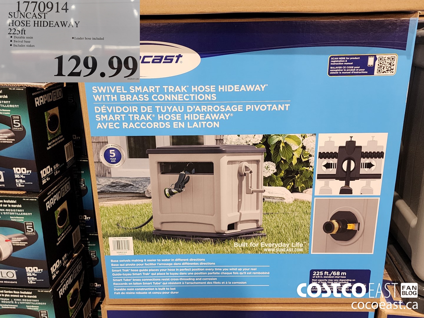 1770914 SUNCAST HOSE HIDEAWAY 225 FT $129.99