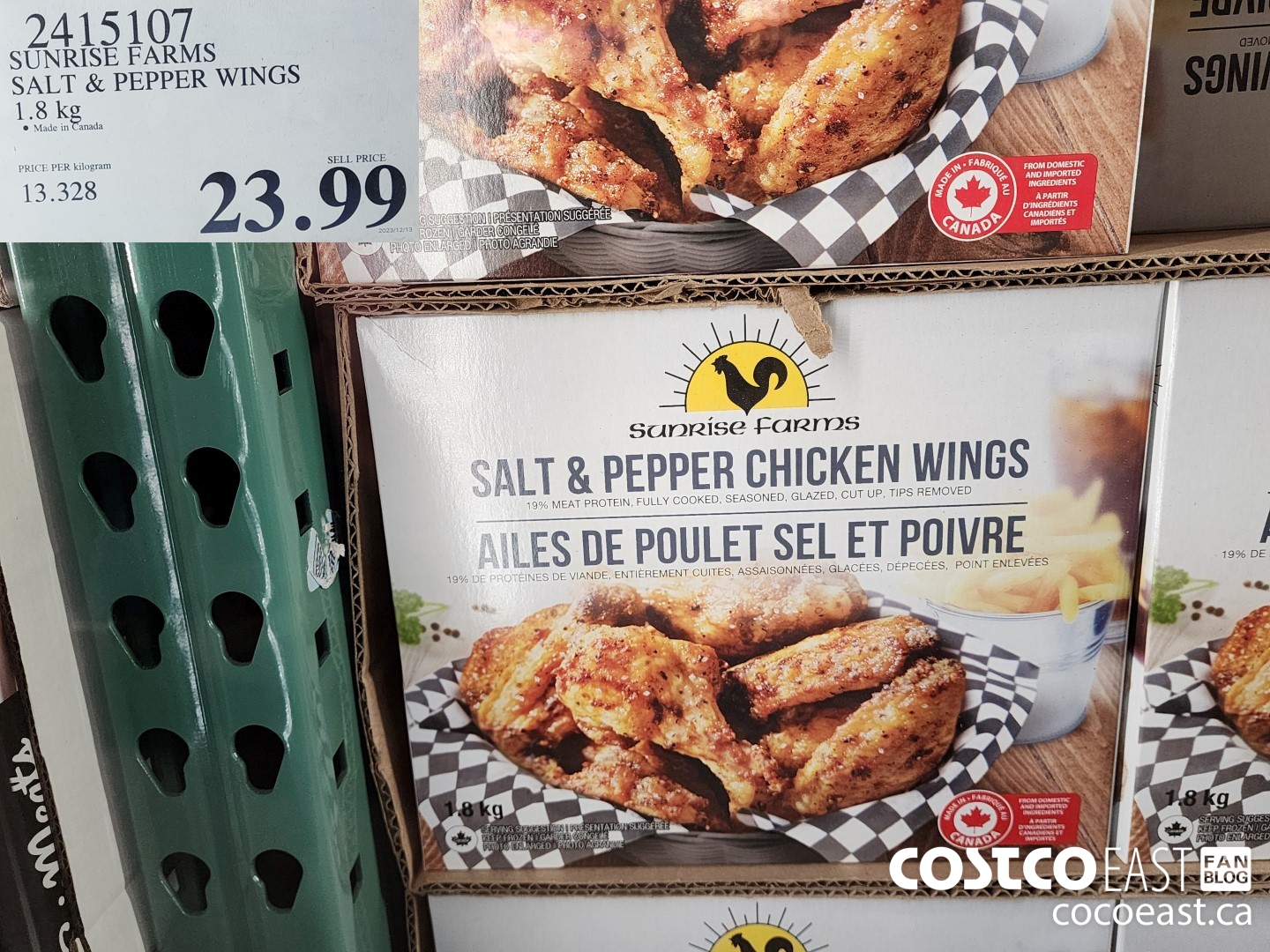 2415107 SUNRISE FARMS SALT & PEPPER WINGS 1.8KG $23.99