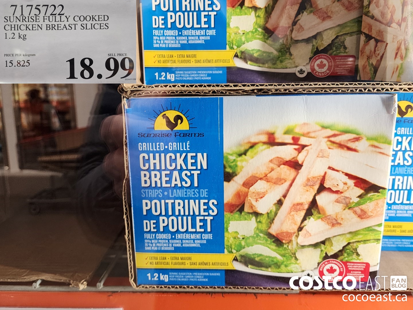 7175722 SUNRISE FULLY COOKED CHICKEN BREAST SLICES 1.2 kg $18.99