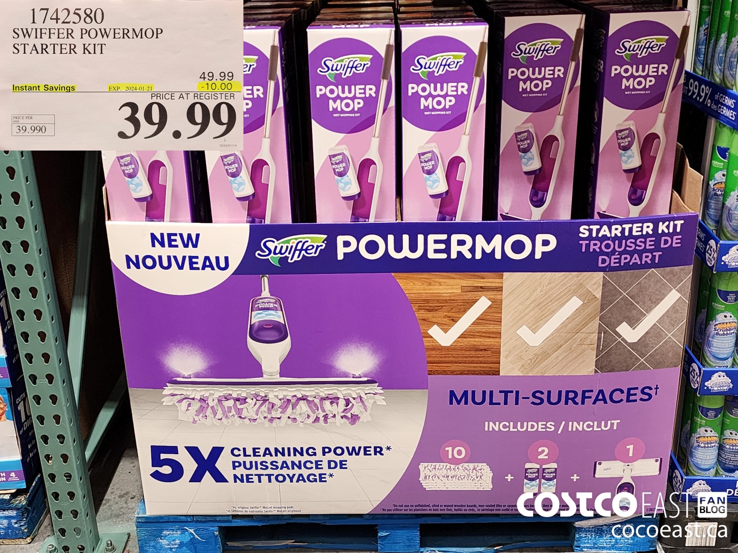 1742580 SWIFFER POWERMOP STARTER KIT ($10.00 INSTANT SAVINGS EXPIRES ON 2024-01-21) $39.99