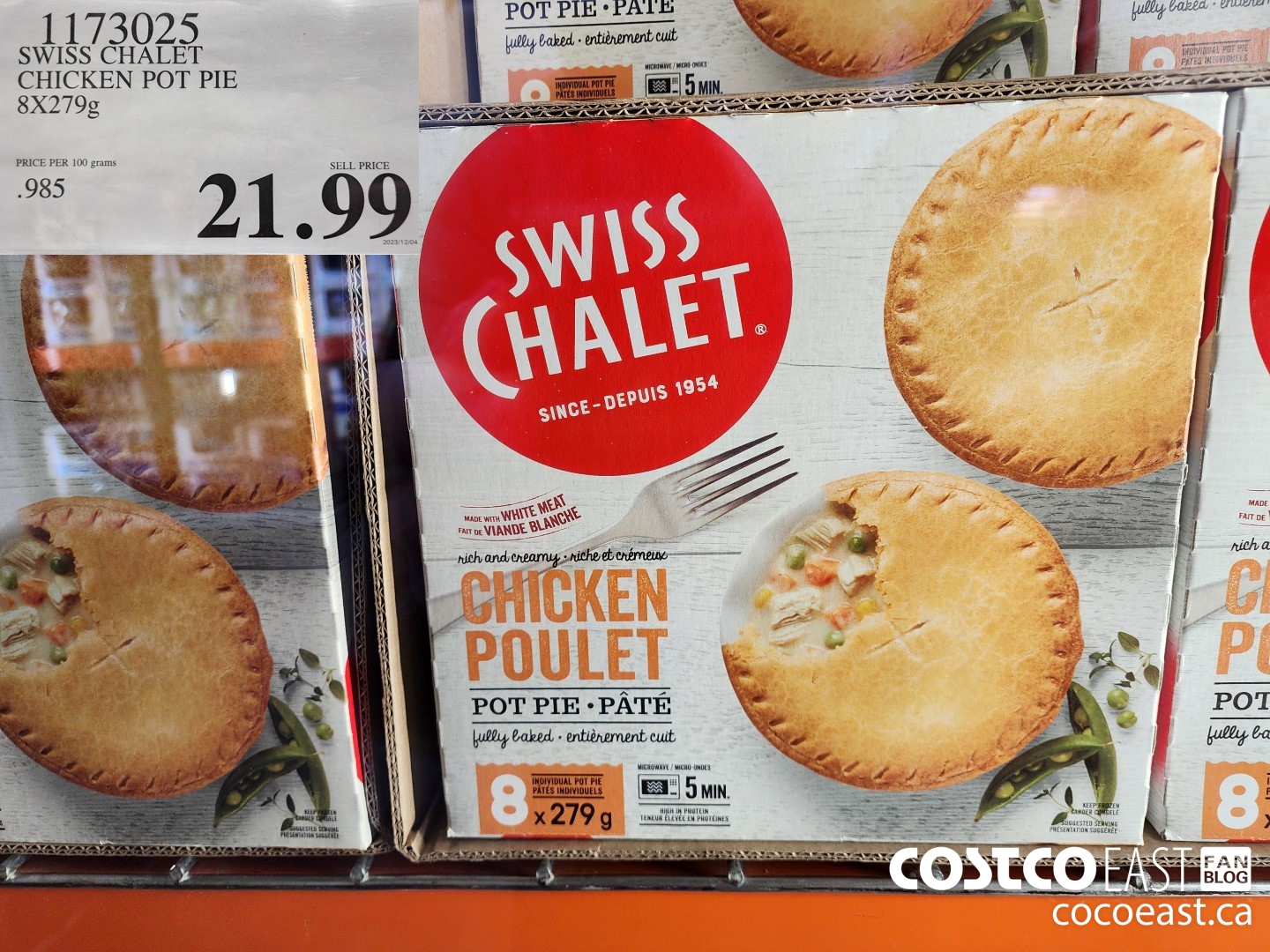 1173025 SWISS CHALET CHICKEN POT PIE 8 X 279G $21.99