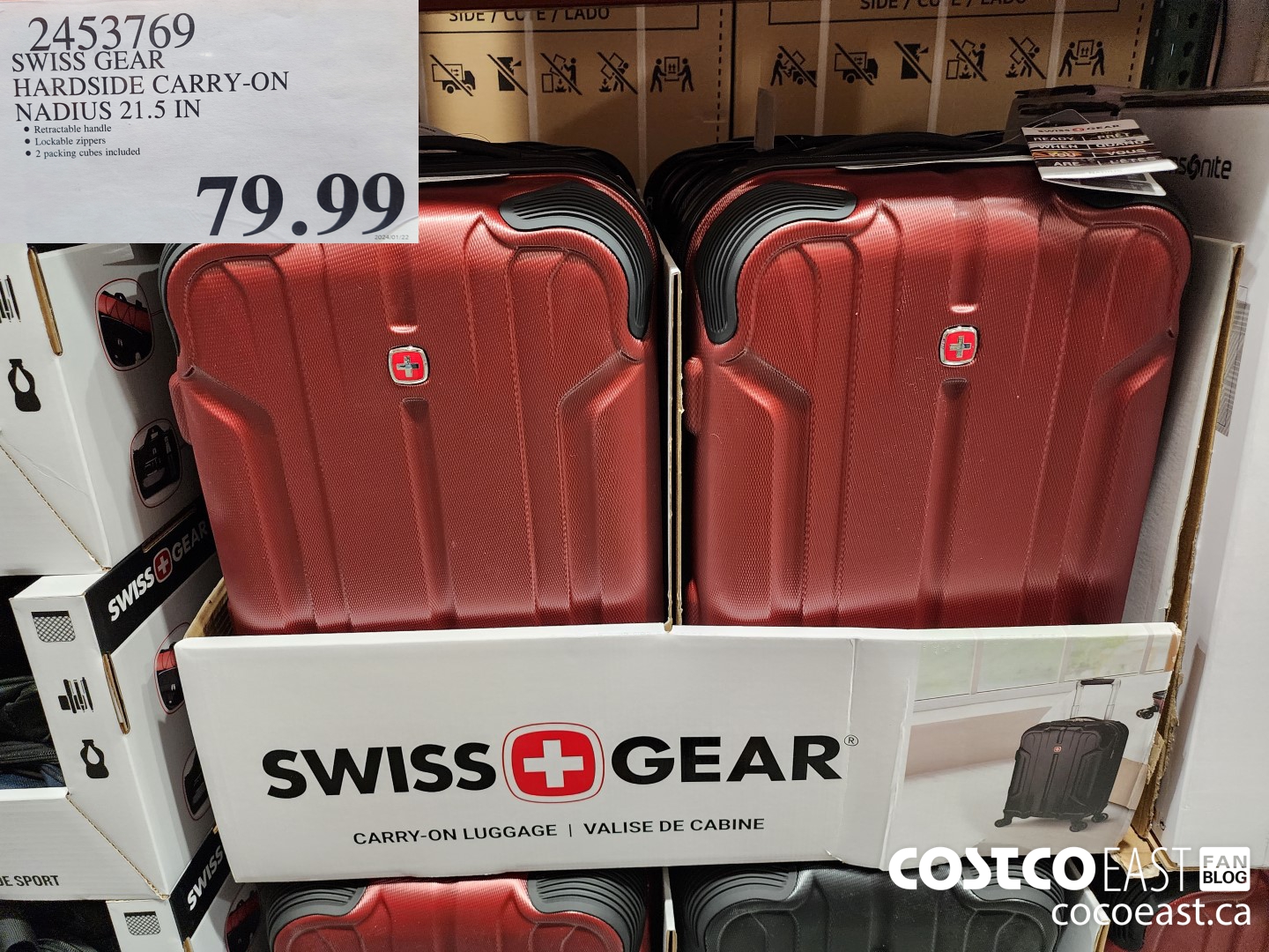 2453769 SWISS GEAR HARDSIDE CARRY-ON NADIUS 21.5 IN $79.99