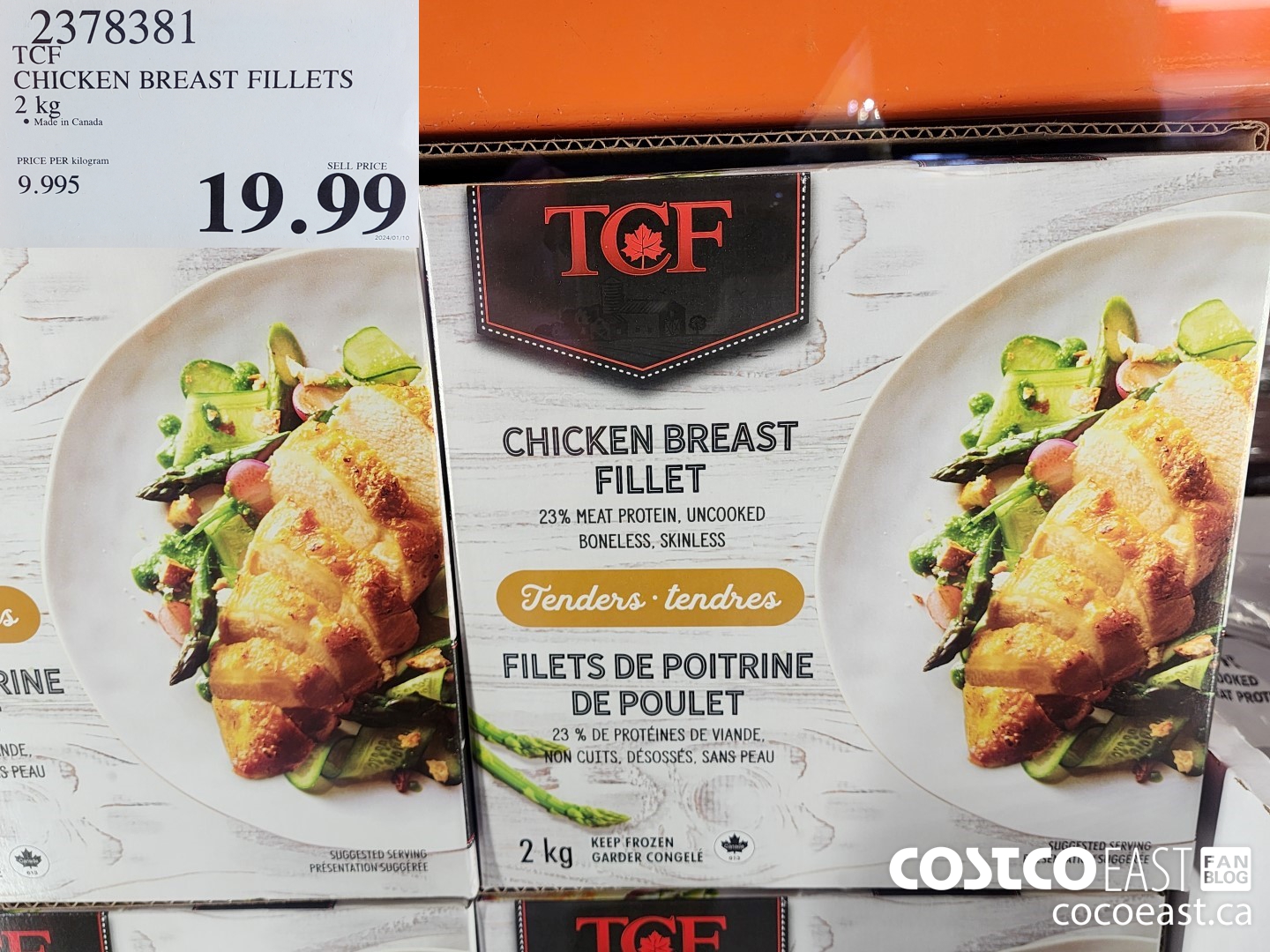 2378381 TCF CHICKEN BREAST FILLETS 2 kg $19.99