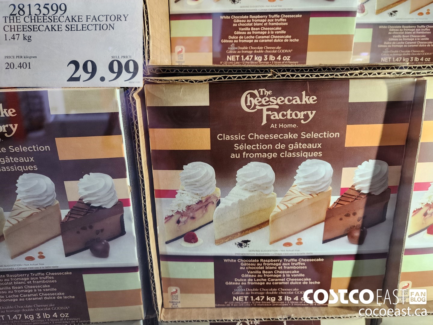 2813599 THE CHEESECAKE FACTORY CHEESECAKE SELECTION 1.47 kg $29.99
