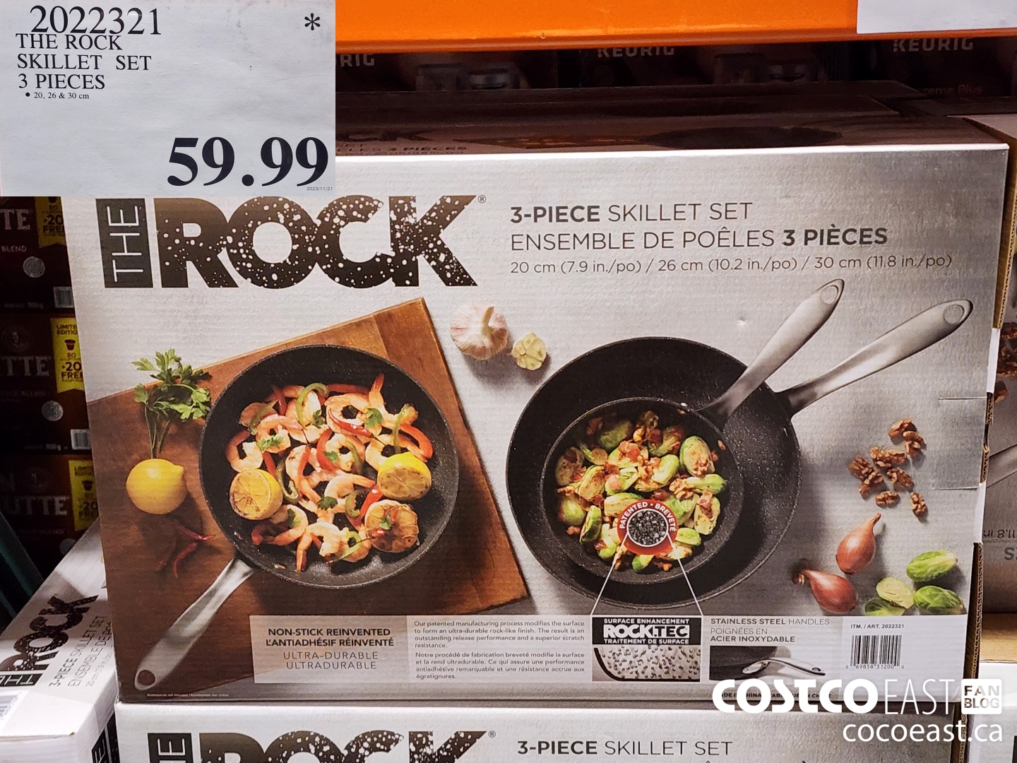 2022321 THE ROCK SKILLET SET 3 PIECES $59.99