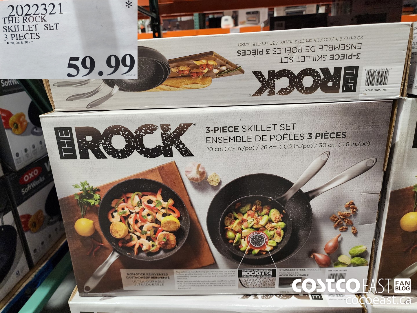 2022321 THE ROCK SKILLET SET 3 PIECES $59.99