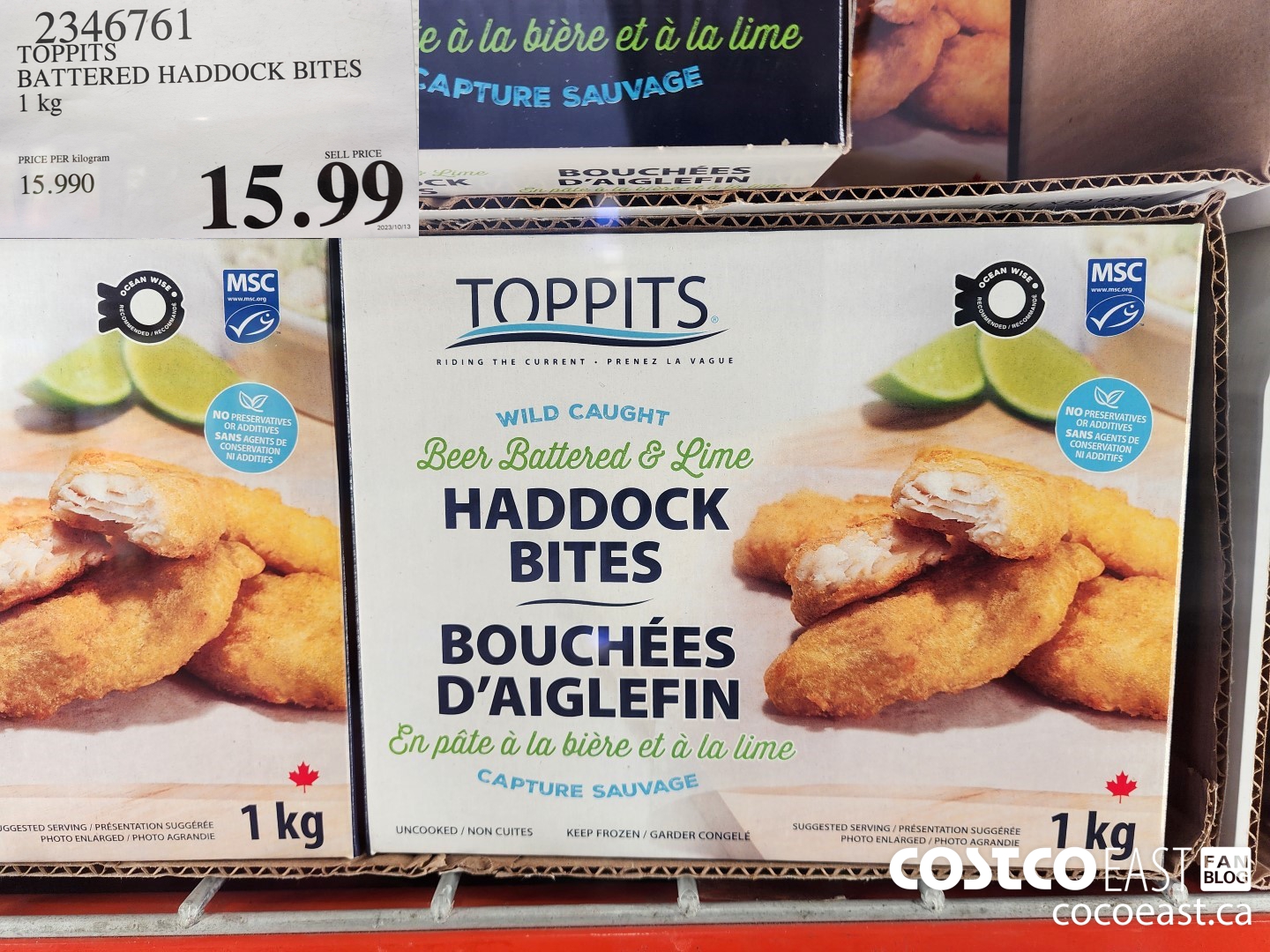 2346761 TOPPITS BATTERED HADDOCK BITES 1 kg $15.99