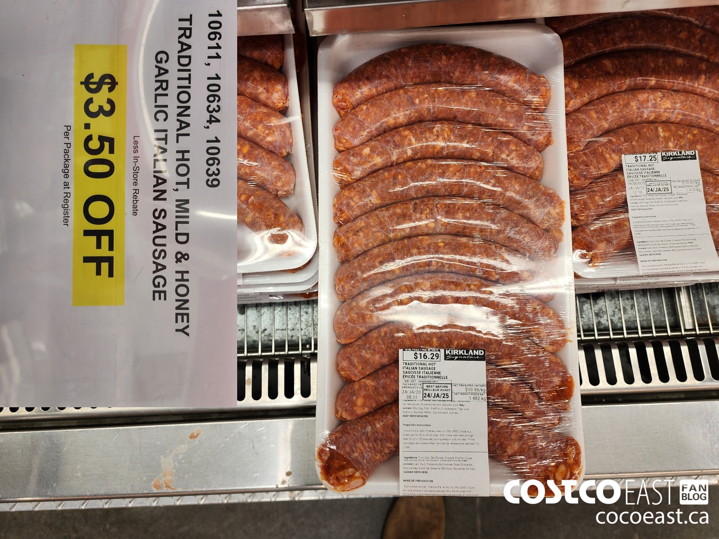 10611 TRADITIONAL MILD & HOT ITALIAN SAUSAGE ($3.50 INSTANT SAVINGS)