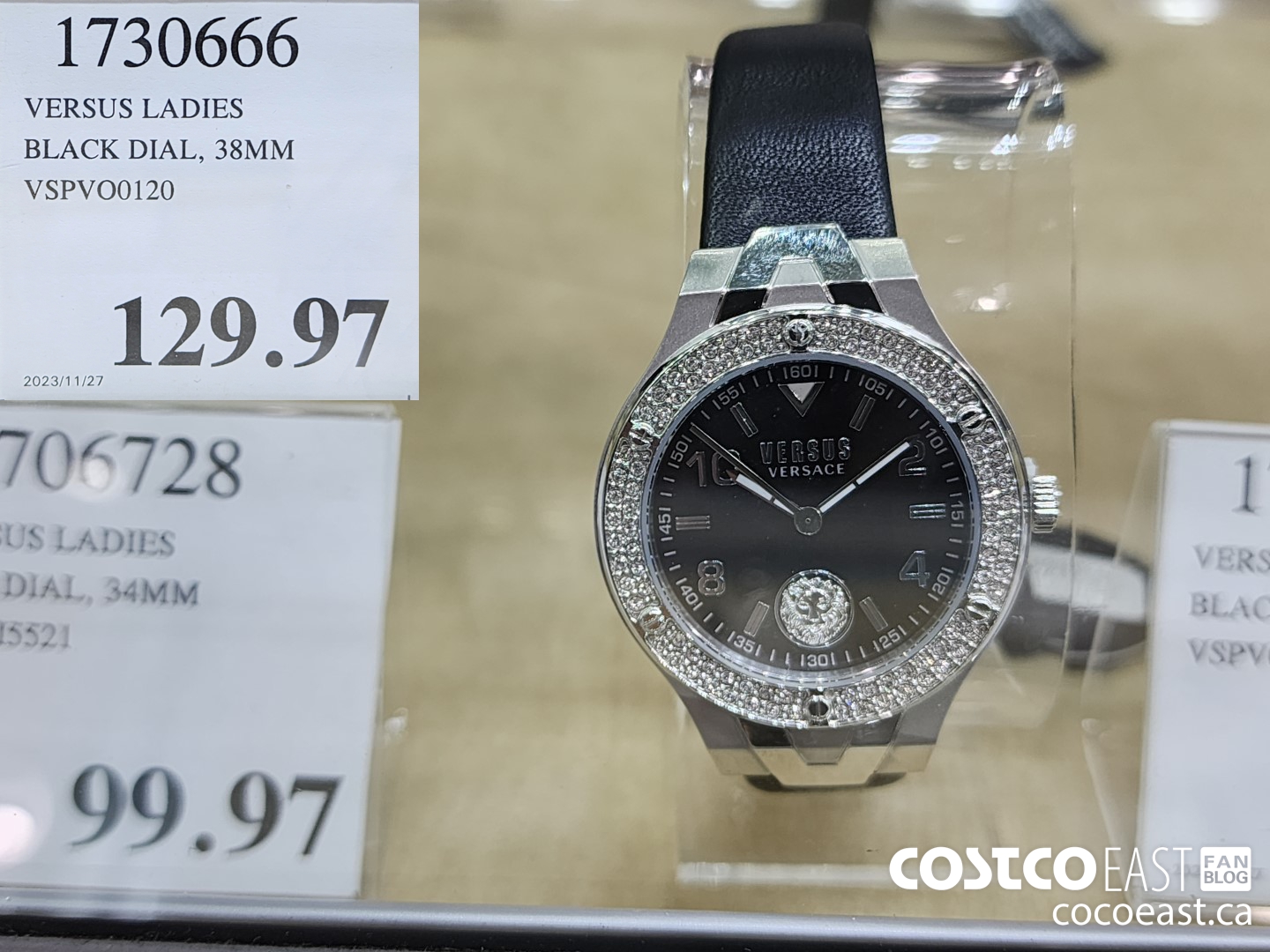 1730666 VERSUS LADIES BLACK DIAL, 38MM VSPVO00120 $129.97