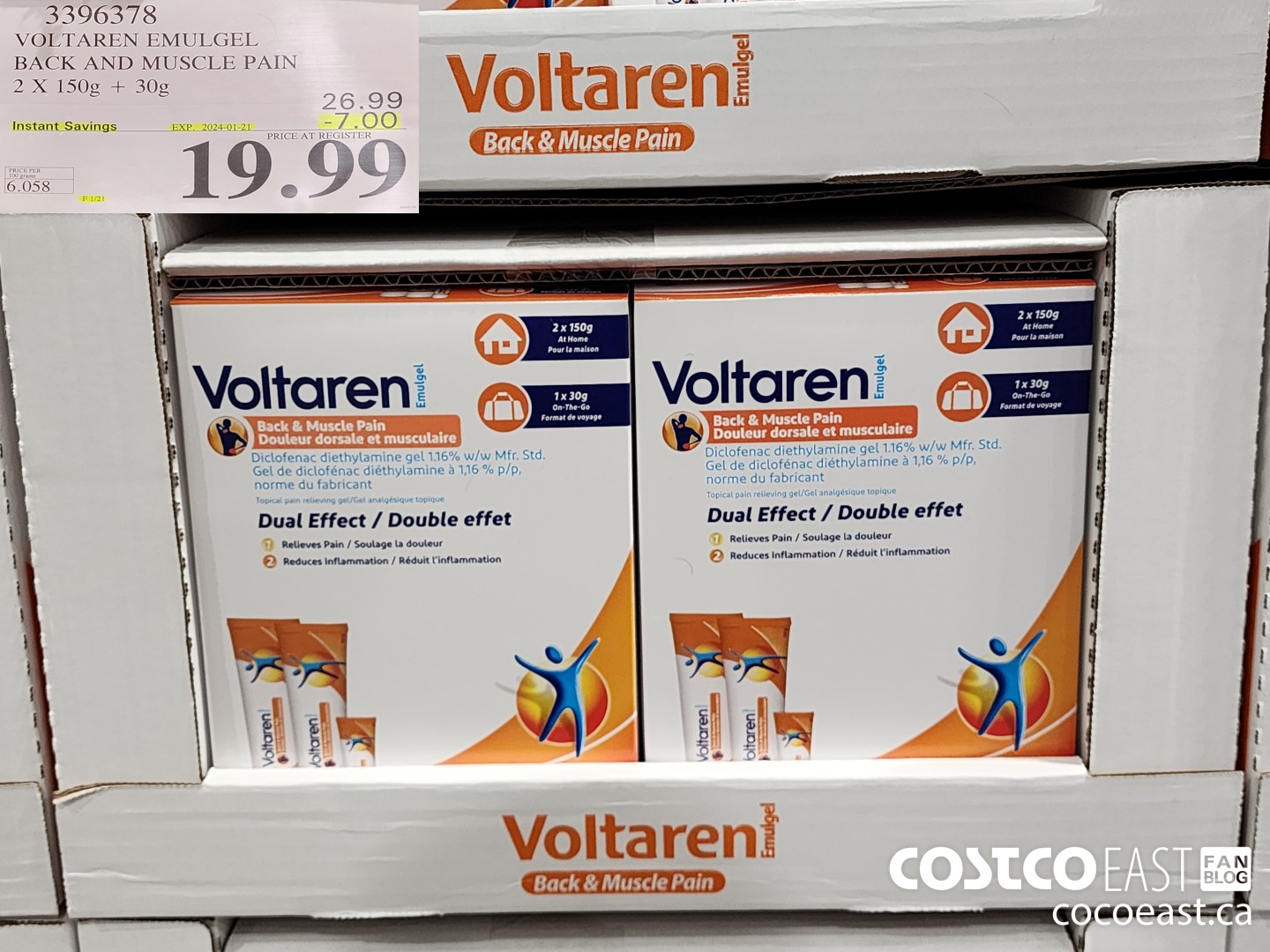 3396378 VOLTAREN EMUGEL BACK AND MUSCLE PAIN 2 X 150G + 30G 2024-0121 ($7.00 INSTANT SAVINGS) $19.99