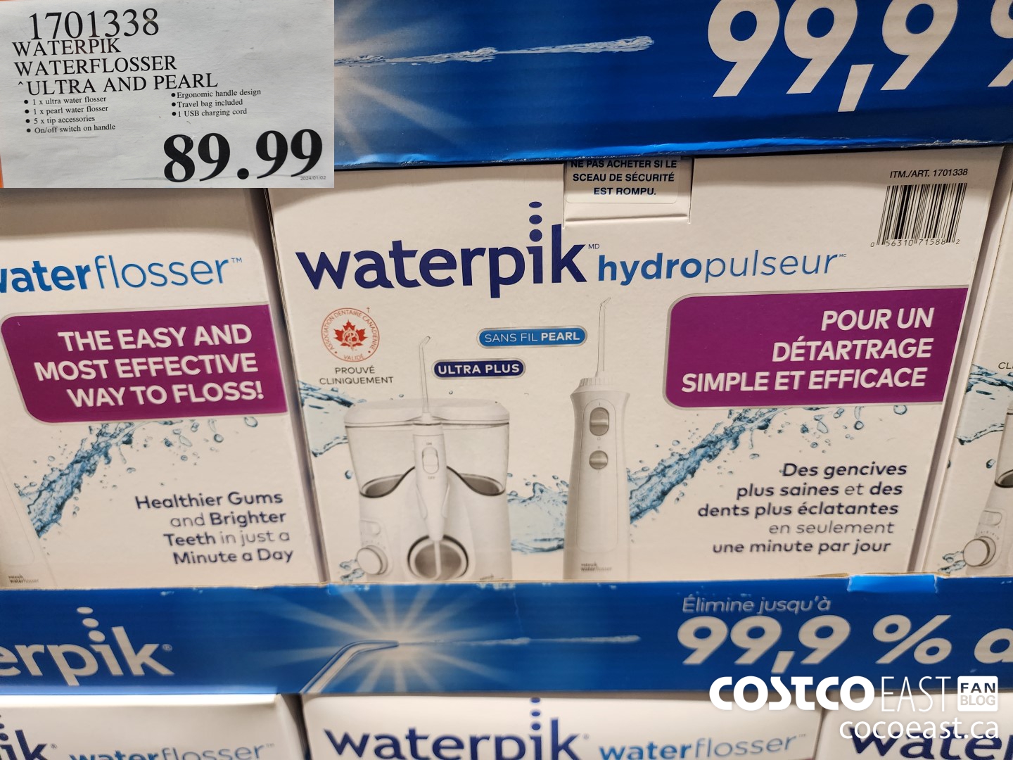 1701338 WATERPIK WATERFLOSSER ULTRA AND PEARL $89.99