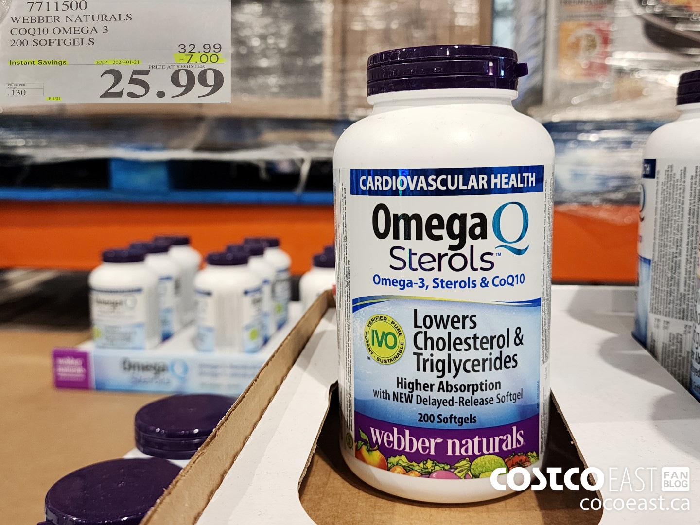 7711500 WEBBER NATURALS COQ10 OMEGA 3 200 SOFTGELS ($7.00 INSTANT SAVINGS EXPIRES ON 2024-01-21) $25.99