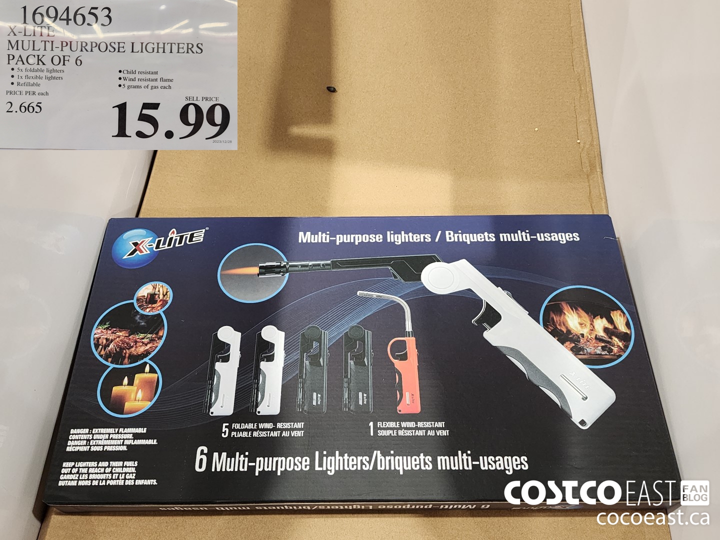 1694653 X-LITE MULTI-PURPOSE LIGHTERS PACK OF 6 $15.99