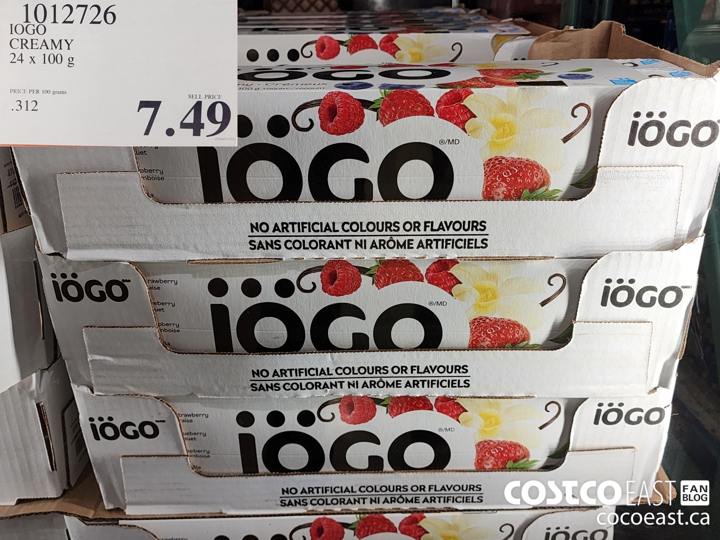 1012726 lOGO CREAMY 24 x 100 g $7.49