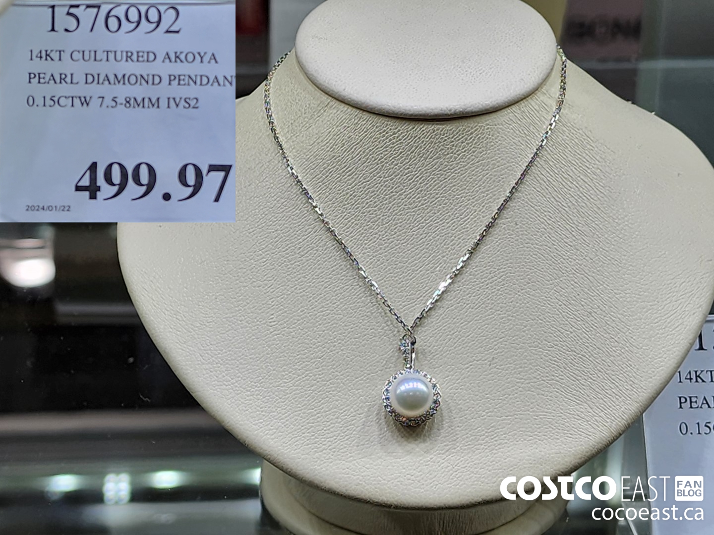 1576992 14KT CULTURED AKOYA PEARL DIAMOND PENDANT 0.15CTW 7.5-8MM IVS2 ($200.00 INSTANT SAVINGS) $499.97