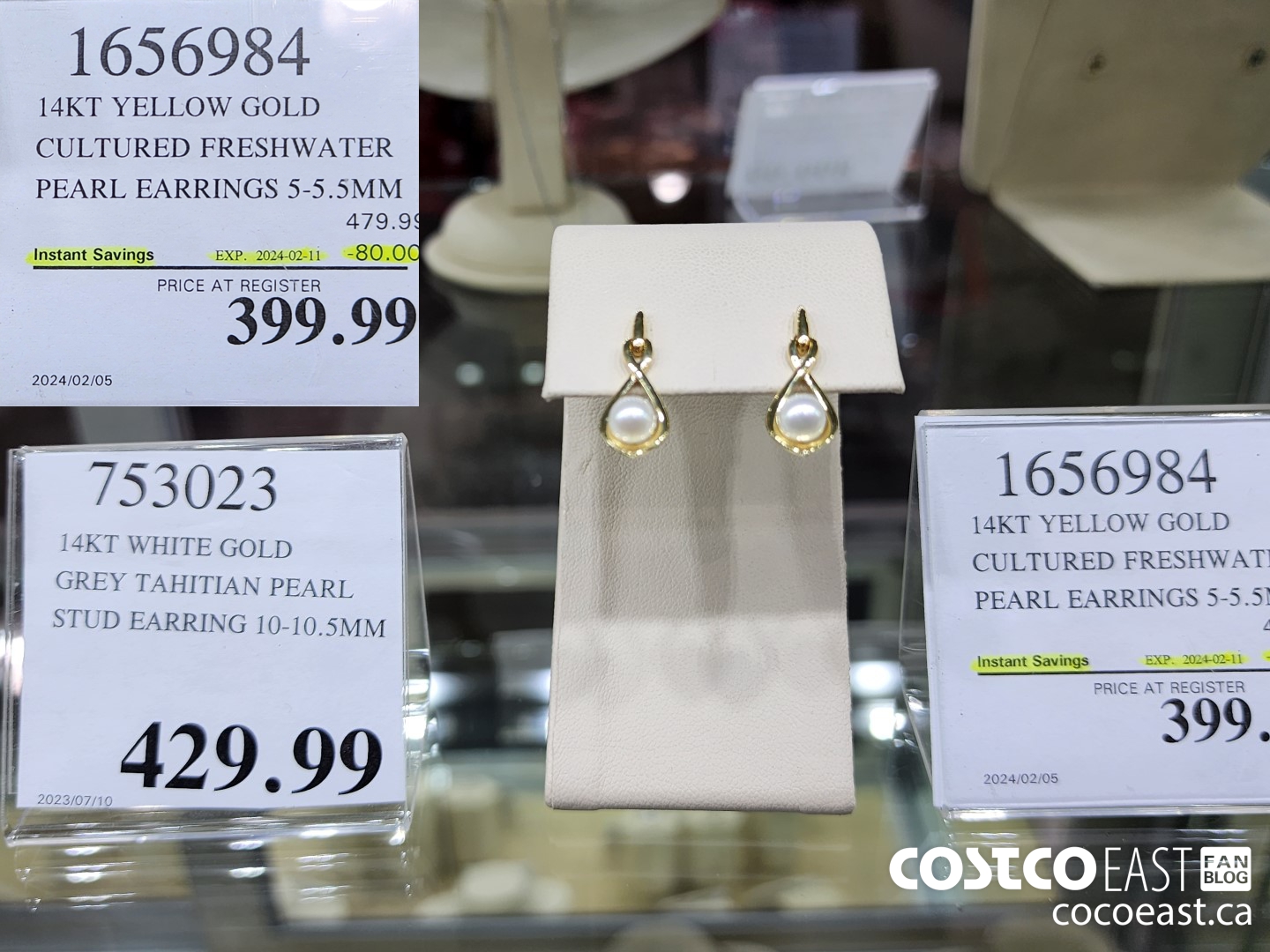 1656984 14KT YELLOW GOLD CULTURED FRESHWATER PEARL EARRINGS 5-5.5MM ($80.00 INSTANT SAVINGS EXPIRES ON 2024-02-11) $399.99