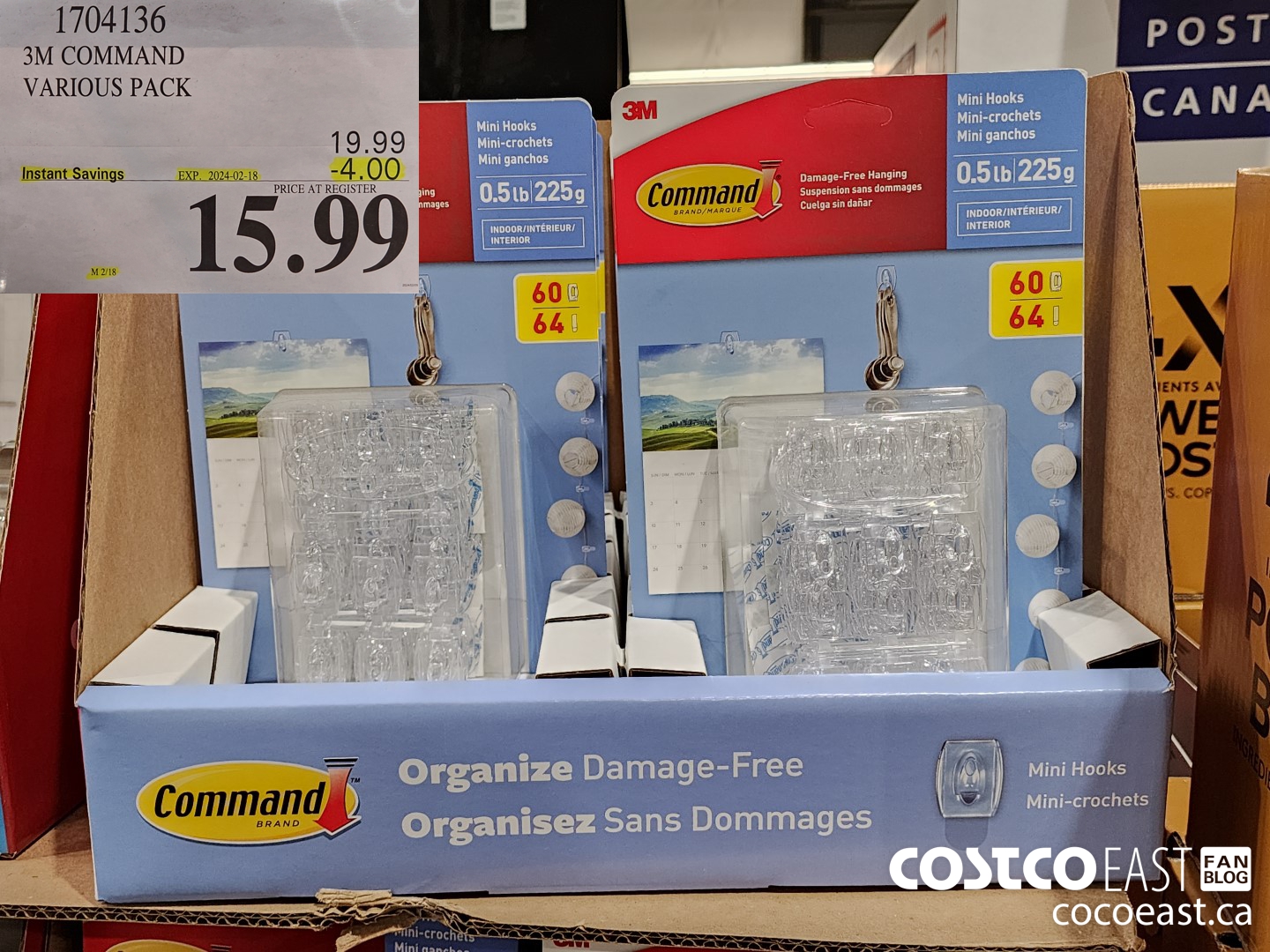 1704136 3M COMMAND VARIOUS PACK ($4.00 INSTANT SAVINGS EXPIRES ON 2024-02-18) $15.99