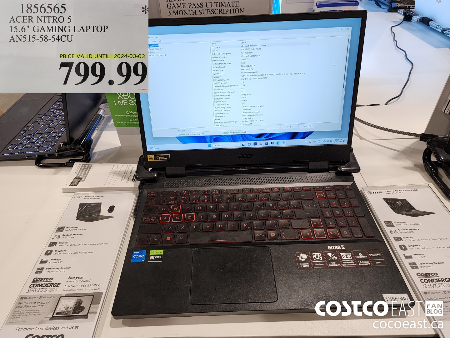 1856565 ACER NITRO 5 15.6