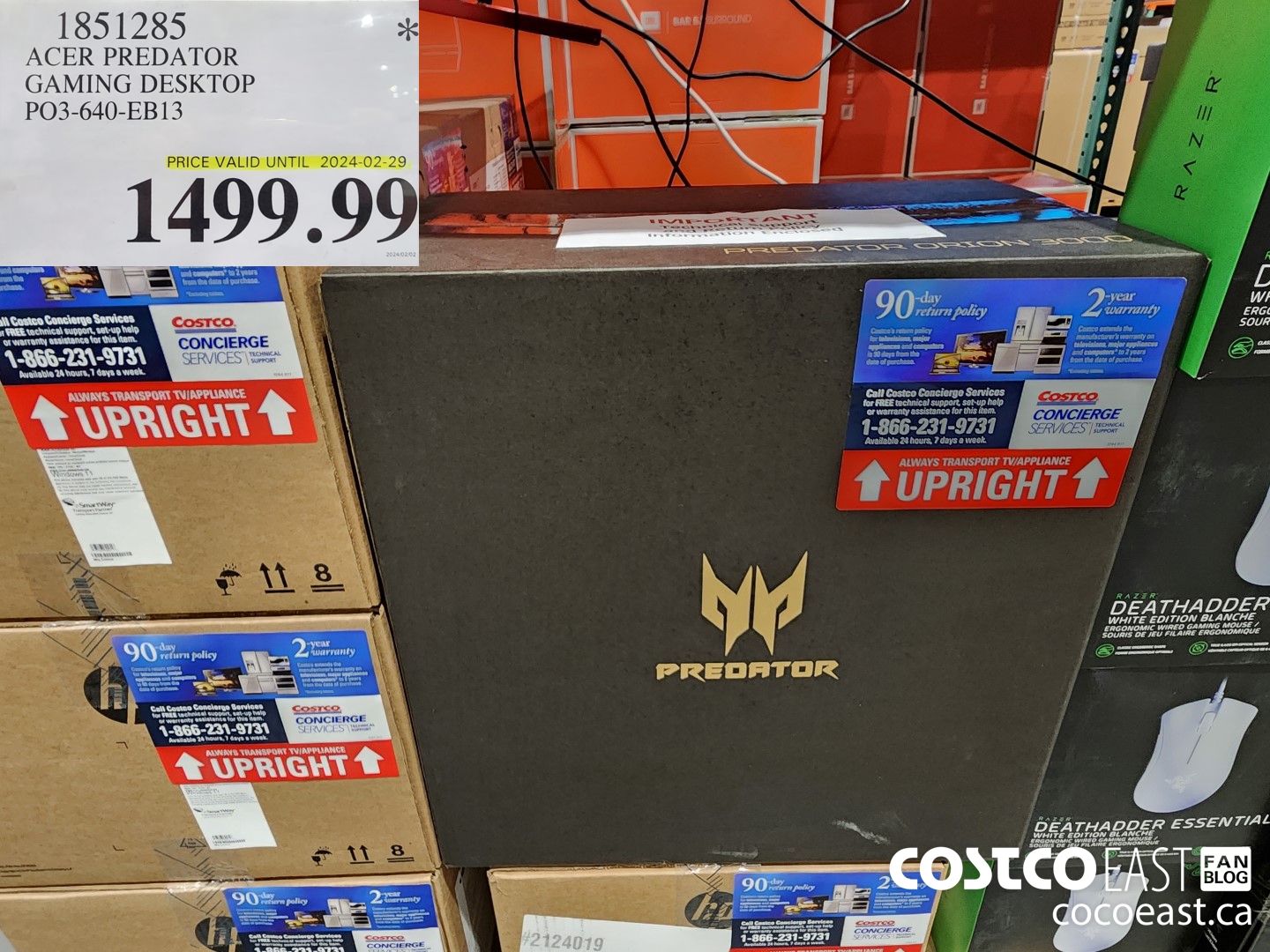 1851285 ACER PREDATOR GAMING DESKTOP P03-640-EB13 $1499.99