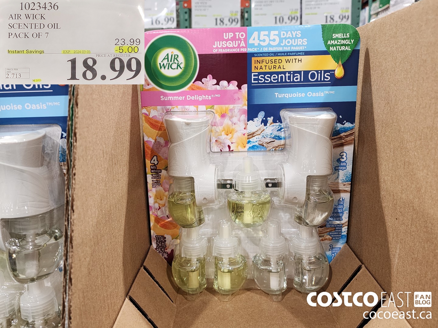 1023436 AIR WICK SCENTED OIL PACK OF 7 ($5.00 INSTANT SAVINGS EXPIRES ON 2024-03-03) $18.99