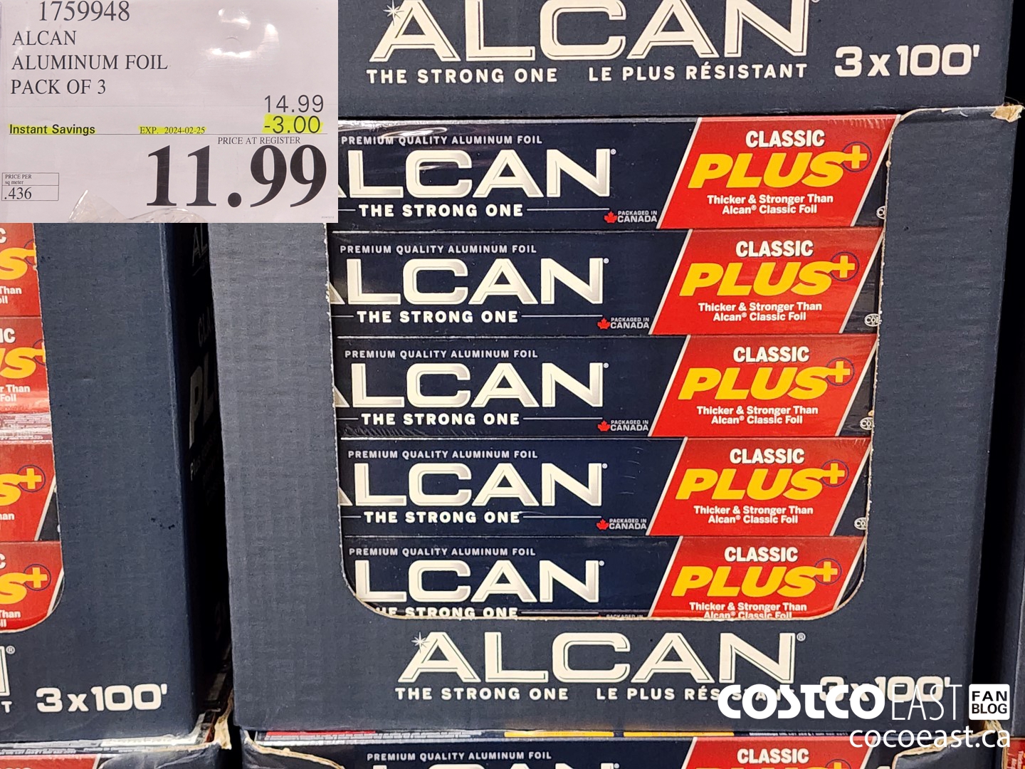 1759948 ALCAN ALUMINUM FOIL PACK OF 3 ($3.00 INSTANT SAVINGS EXPIRES ON 2024-02-25) $11.99
