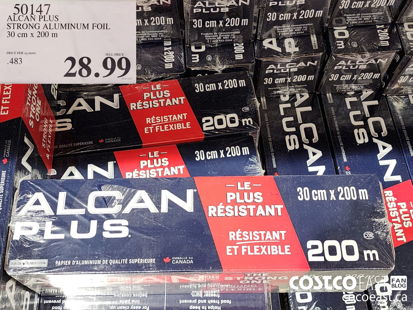 50147 ALCAN PLUS STRONG ALUMUNUM FOIL 30 cm x 200 m $28.99