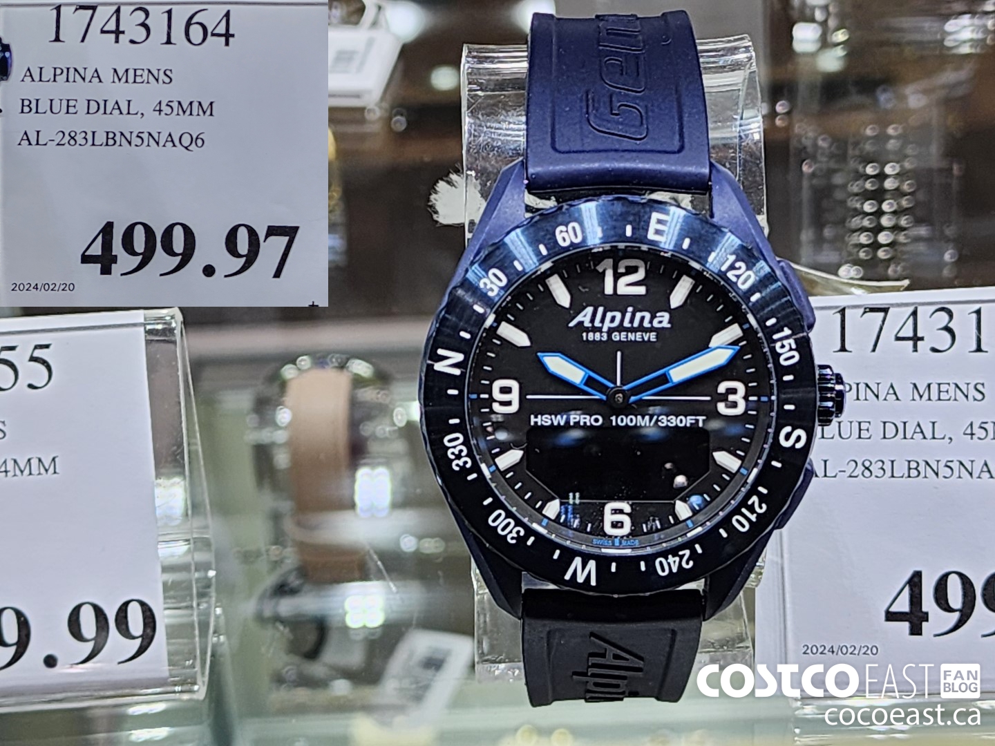 1743164 ALPINA MENS BLUE DIAL, 45MM AL-283LBN5NAQ6 $499.97