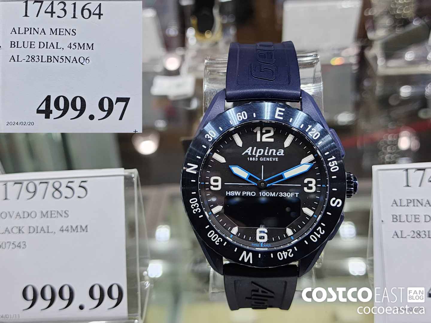 1743164 ALPINA MENS BLUE DIAL, 45MM AL-283LBN5NAQ6 $499.97