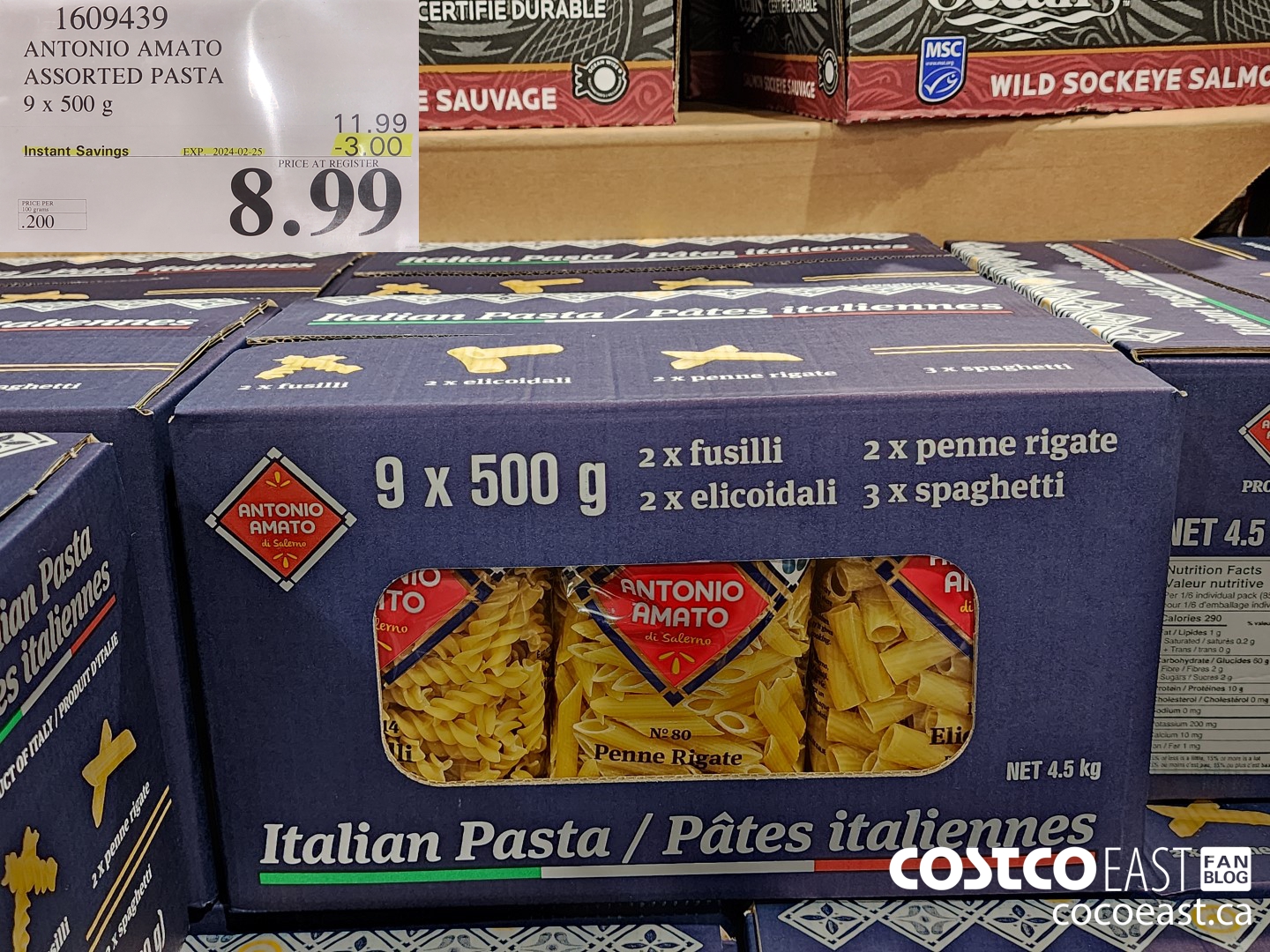 1609439 ANTONIO AMATO ASSORTED PASTA 9 x 500 g ($3.00 INSTANT SAVINGS EXPIRES ON 2024-02-25) $8.99