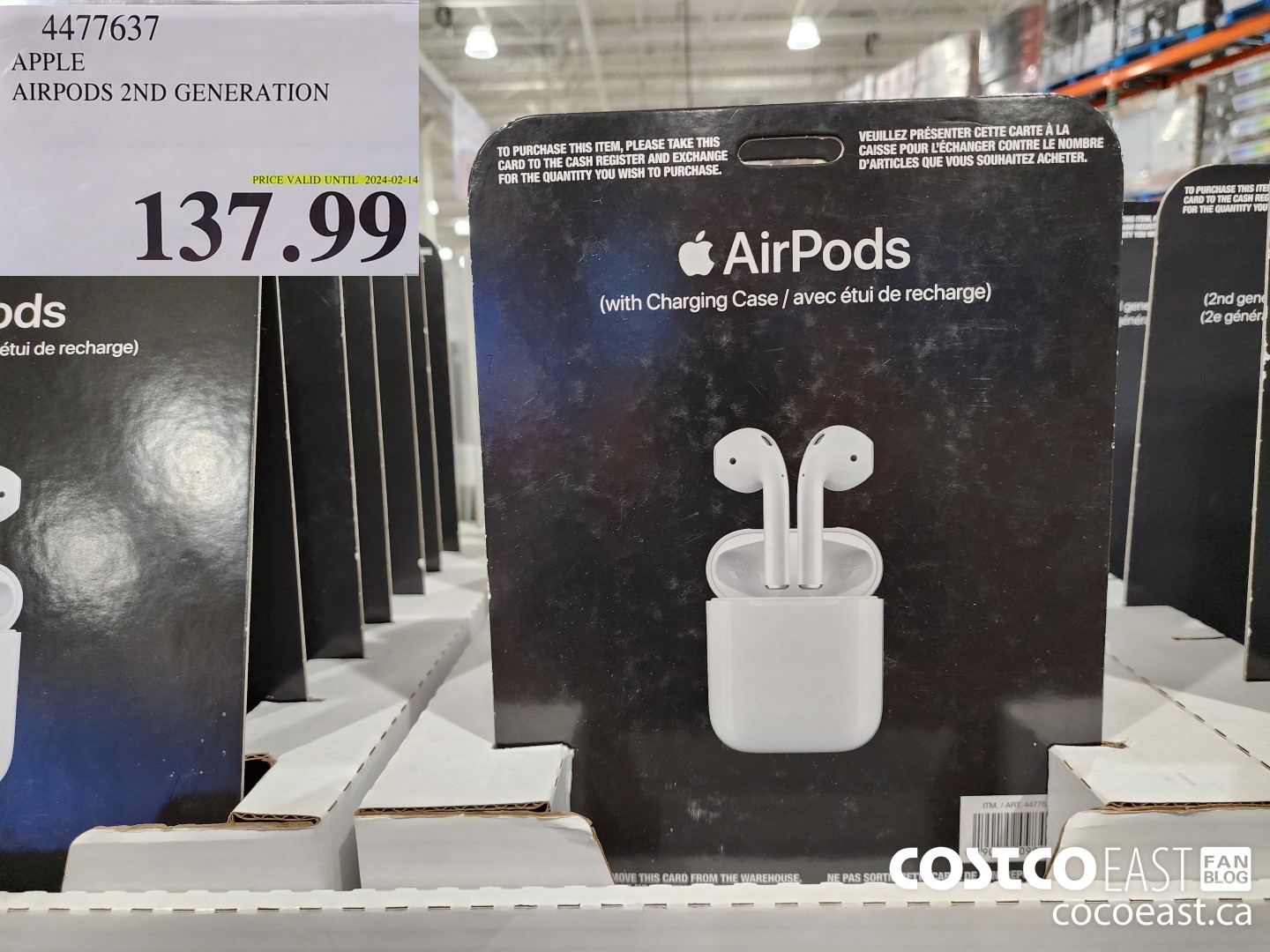 4477637 APPLE AIRPODS 2ND GENERATION $137.99