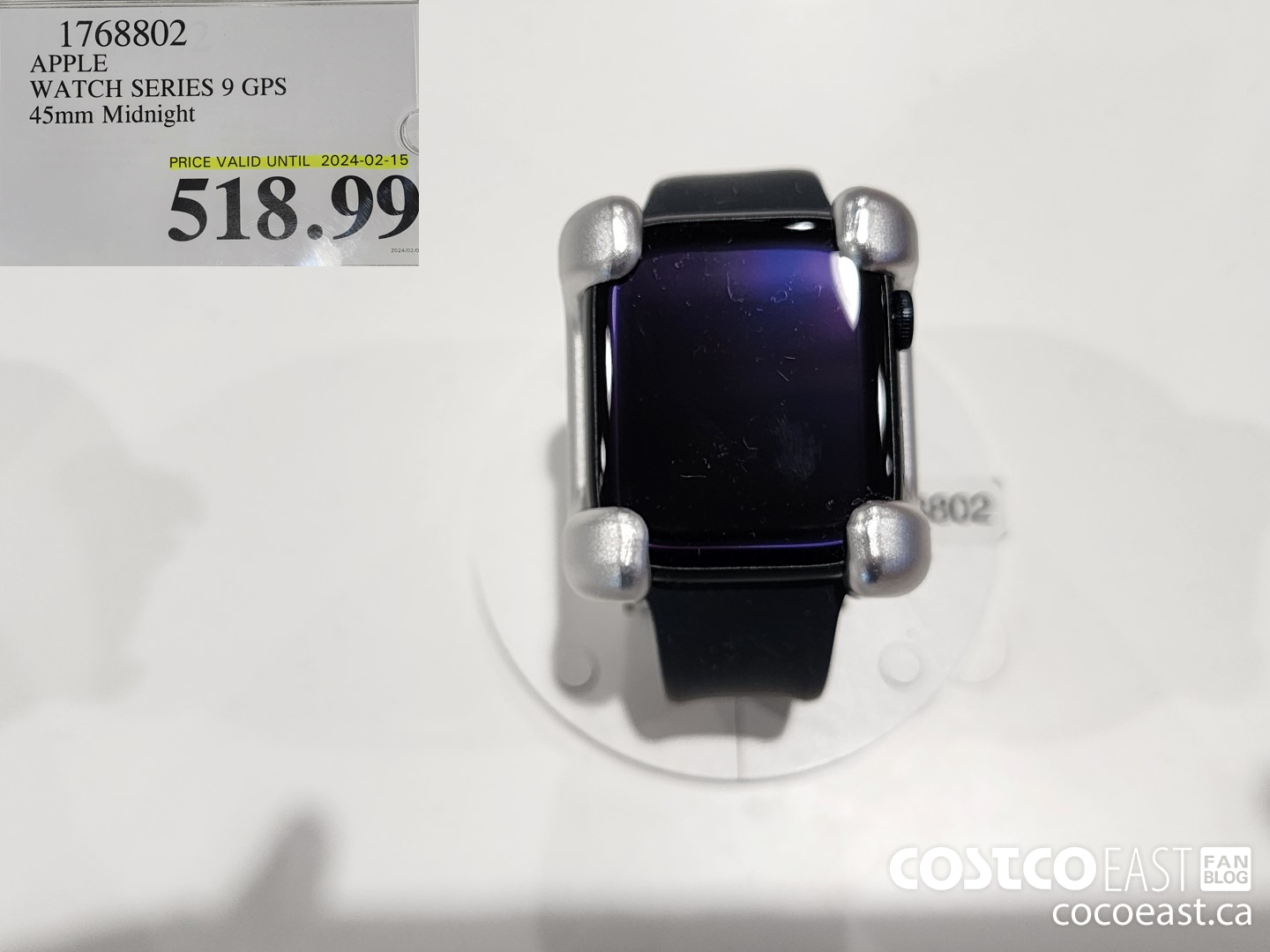 1768802 APPLE WATCH SERIES 9 GPS 45mm Midnight $518.99