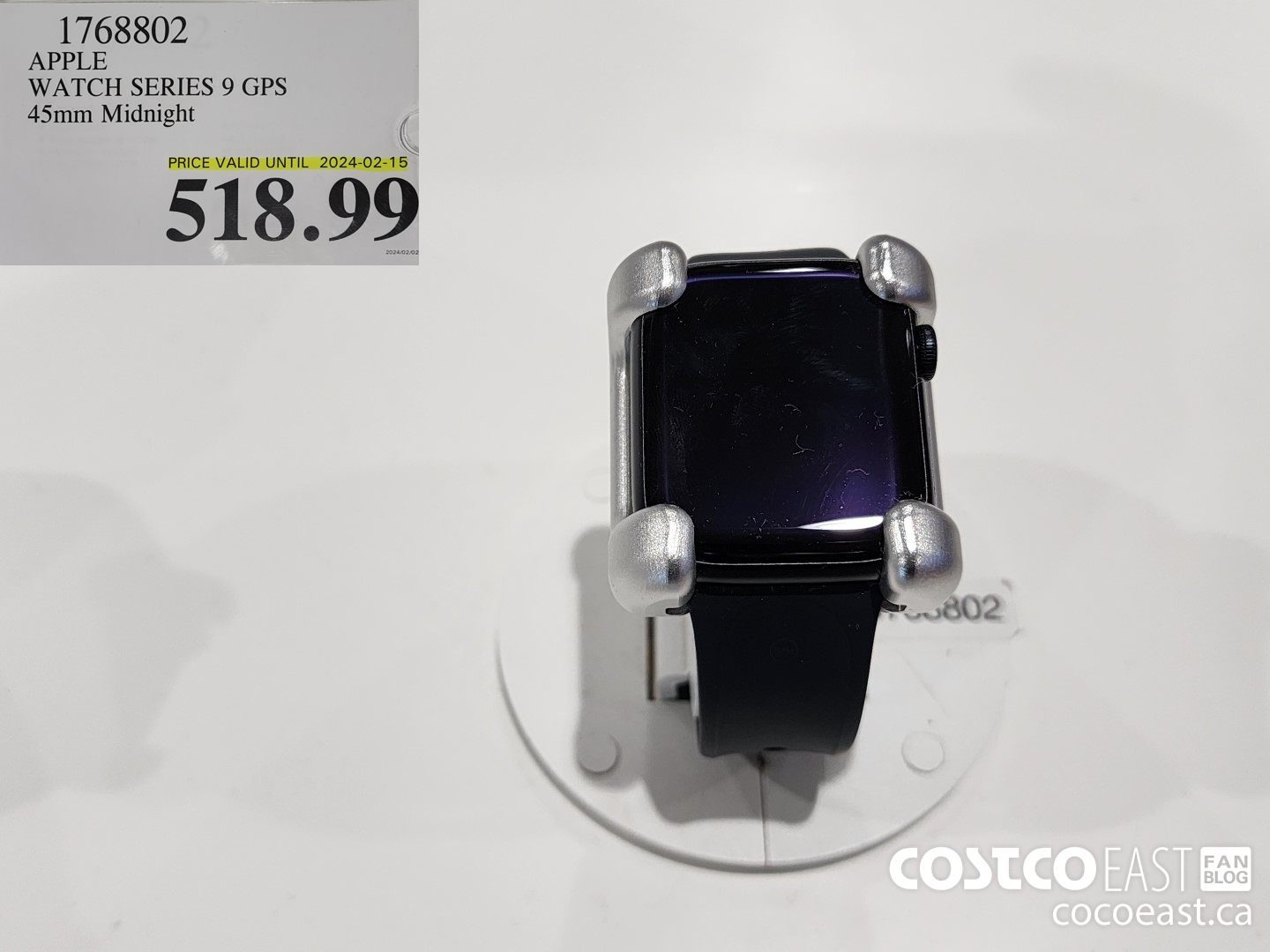 1768802 APPLE WATCH SERIES 9 GPS 45mm Midnight $518.99