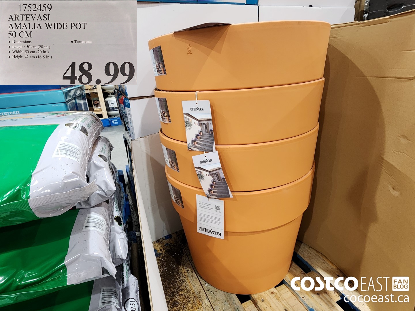 1752459 ARTEVASI AMALIA WIDE POT 50 CM $48.99