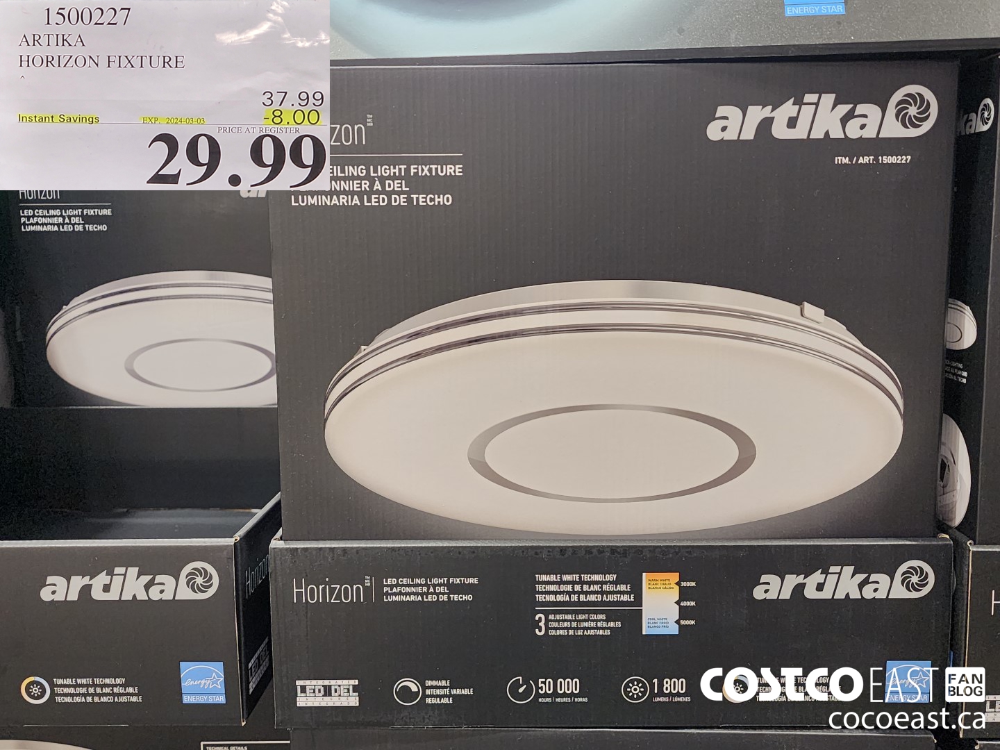 1500227 ARTIKA HORIZON FIXTURE ($8.00 INSTANT SAVINGS EXPIRES ON 2024-03-03) $29.99