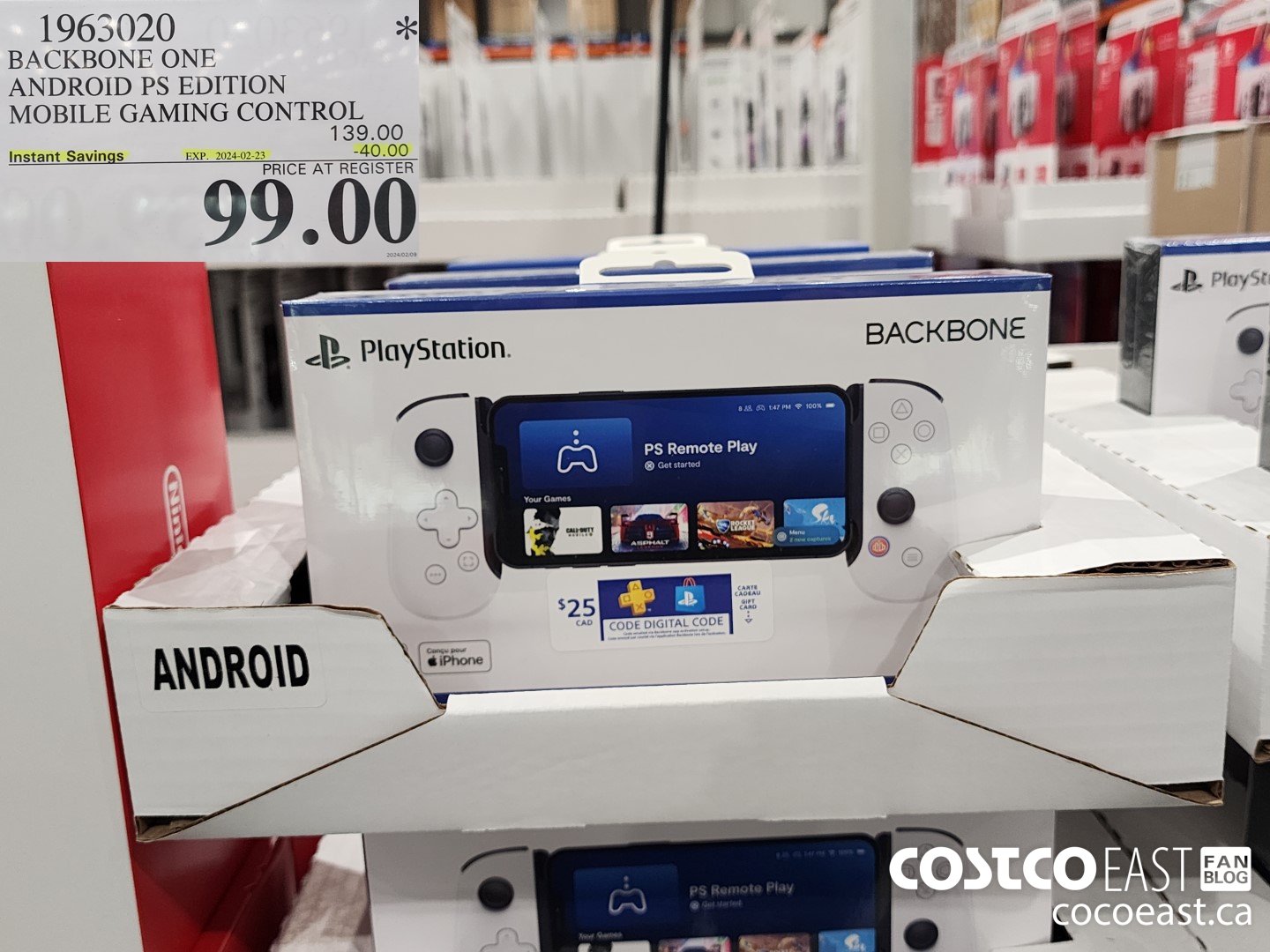 1963020 BACKBONE ONE ANDROID PS EDITION MOBILE GAMING CONTROL ($40.00 INSTANT SAVINGS EXPIRES ON 2024-02-23) $99.99